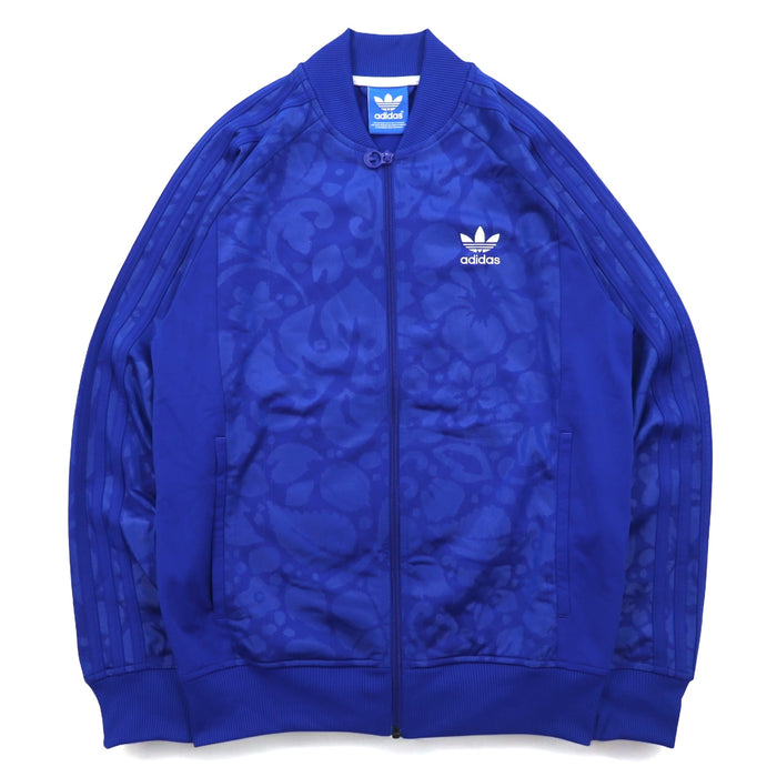 adidas originals ATP型 ハワイ スーパースター トラックジャケット ジャージ S ブルー 総柄 ハイビスカス トレフォイルロゴ 3ストライプ Z47787