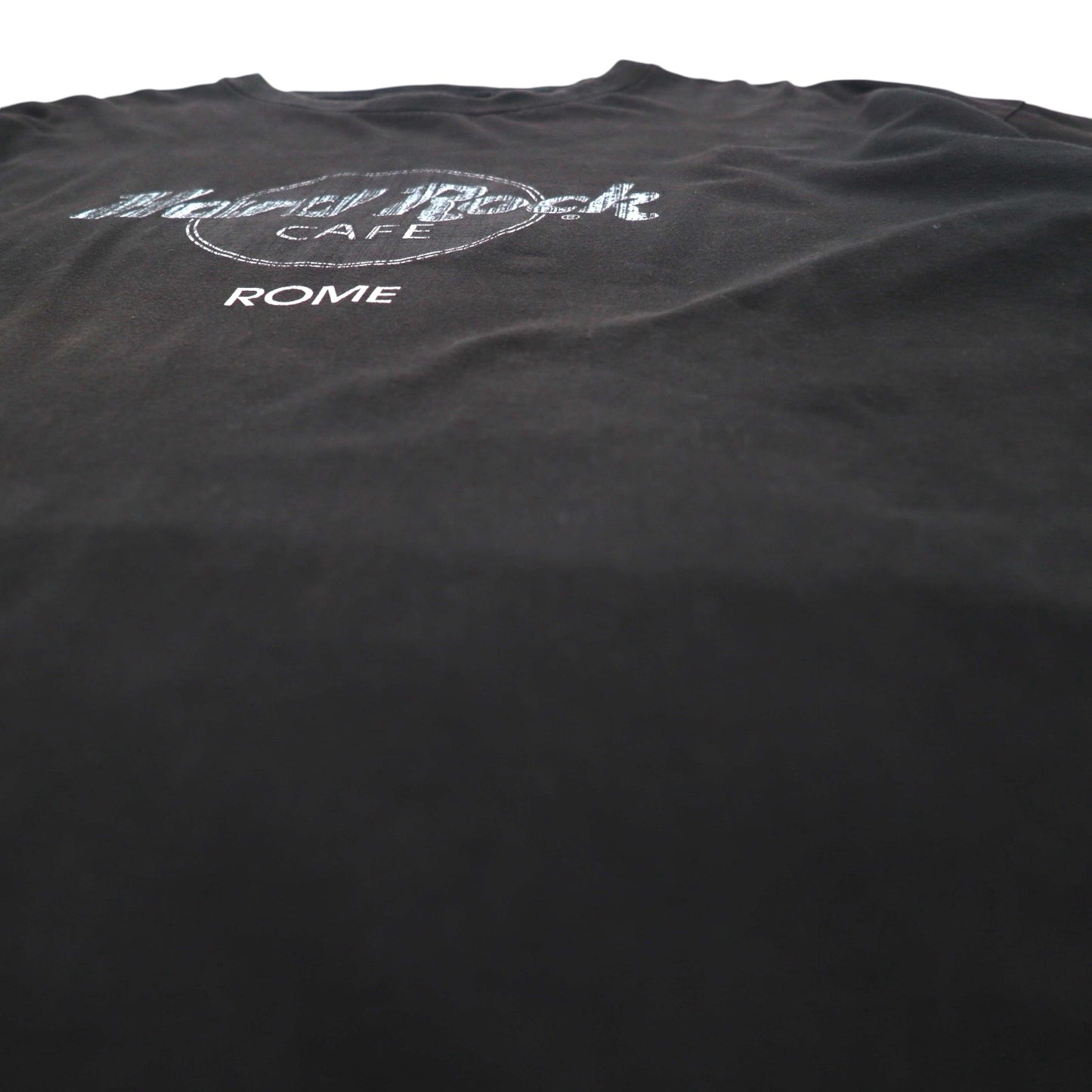 Hard Rock CAFE 90年代 プリント Tシャツ 2XL ブラック コットン ビッグサイズ ROME
