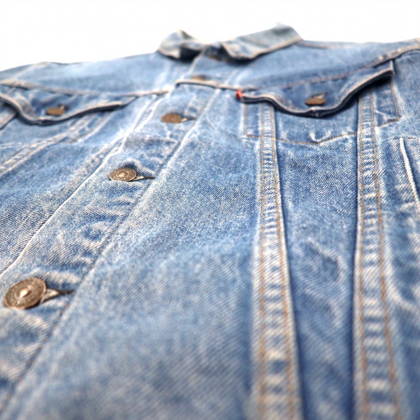 Levi's 80's USA made denim jacket, G-jacket, XL, blue, cotton, button back 527 70506 0214