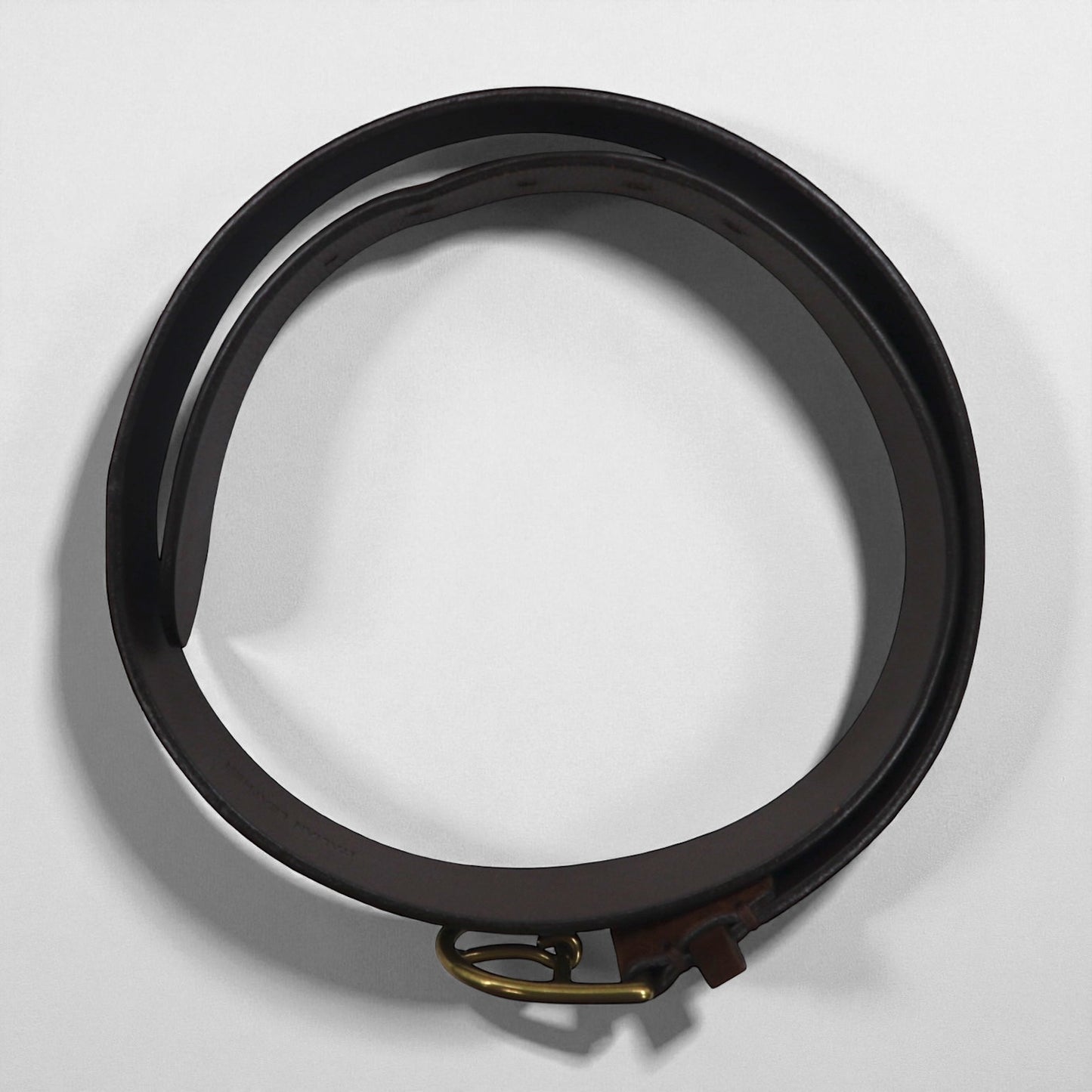 Polo Ralph Lauren スエード ベルト イタリアンレザー ブラウン ゴールド バックル 1326