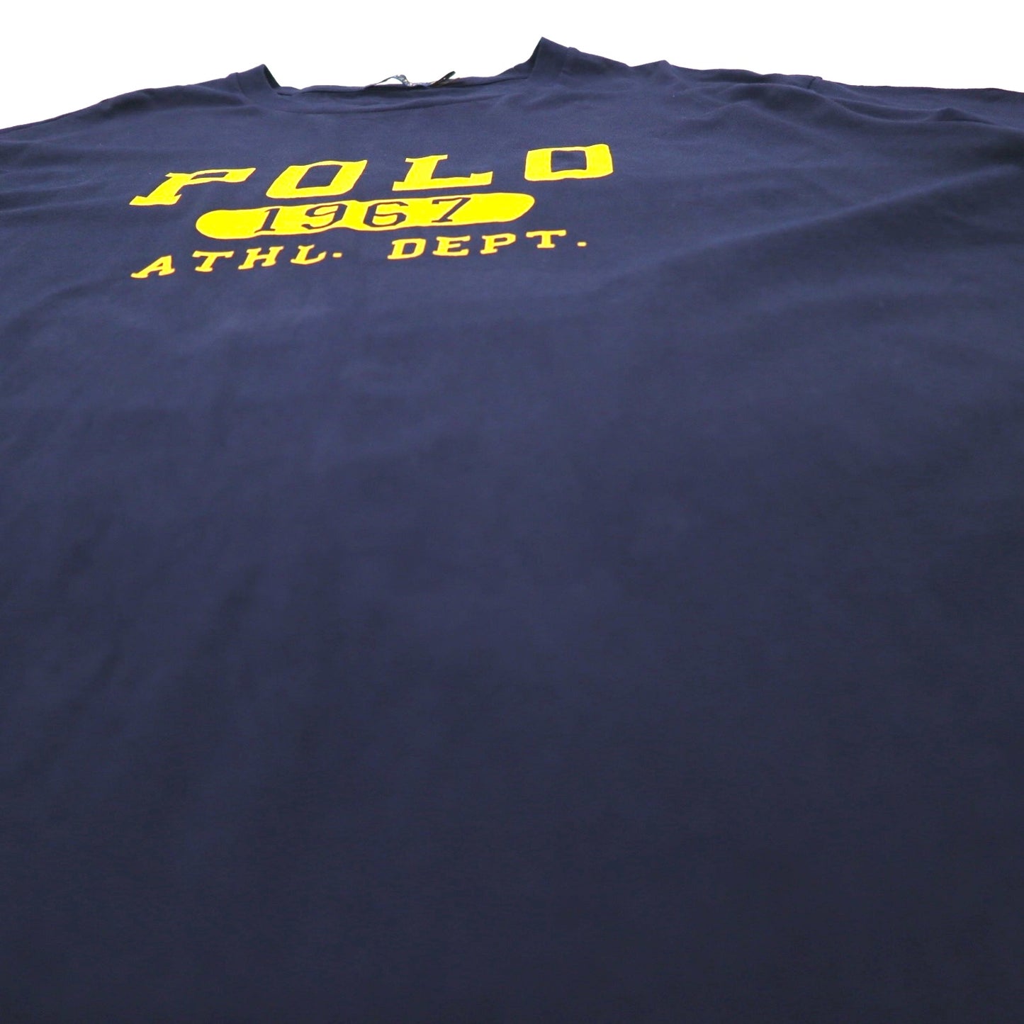 POLO RALPH LAUREN カレッジ プリント Tシャツ 3XL ネイビー コットン ビッグサイズ