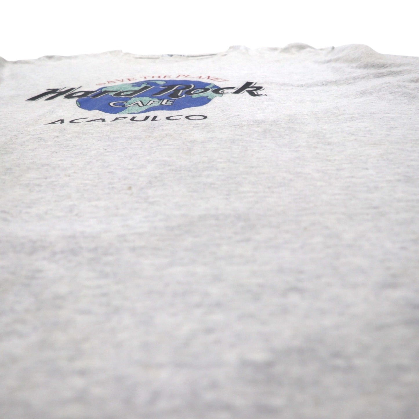 Hard Rock CAFE プリント Tシャツ XL グレー コットン SAVE THE PLANET ACAPULCO メキシコ製