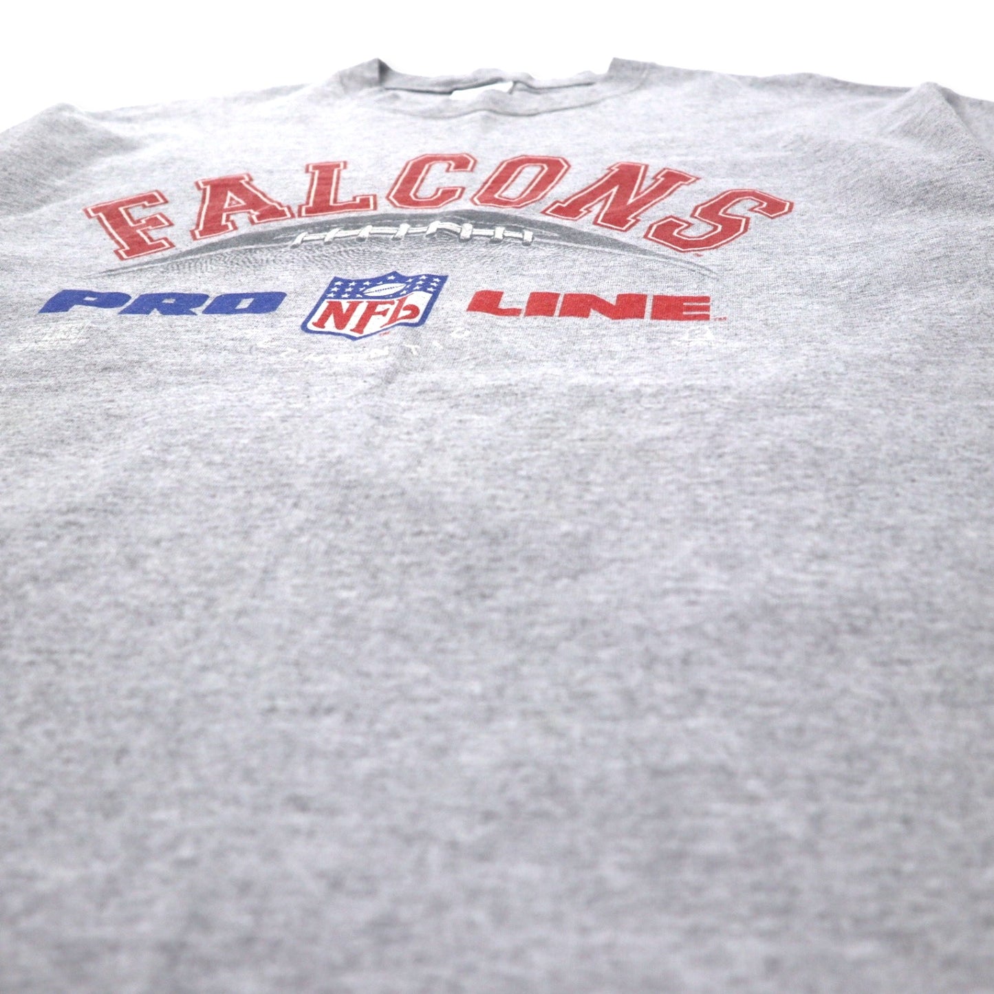 USA製 90年代 Riddell NFL プリント Tシャツ L グレー コットン FALCONS ビッグサイズ