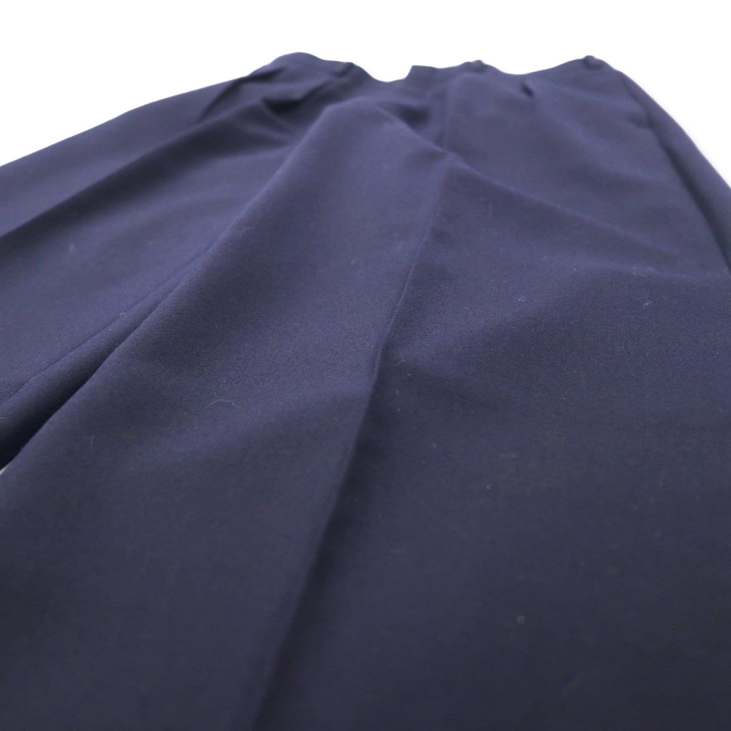 Burberrys オールド ギャバジン タック ワイド スラックスパンツ 88 ネイビー ウール 日本製