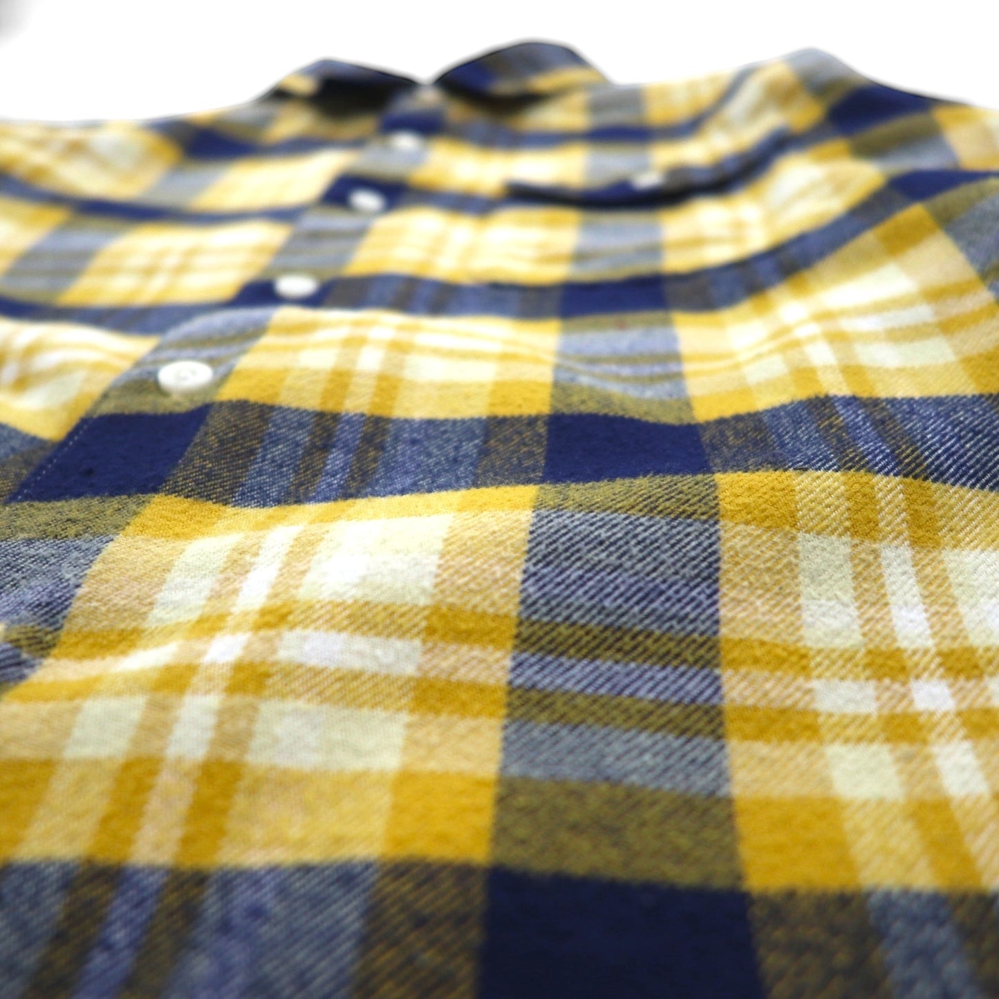 THE NORTH FACE Thermolite Flannel Shirt, Size L, Yellow Check, Chest Pocket, NR61406