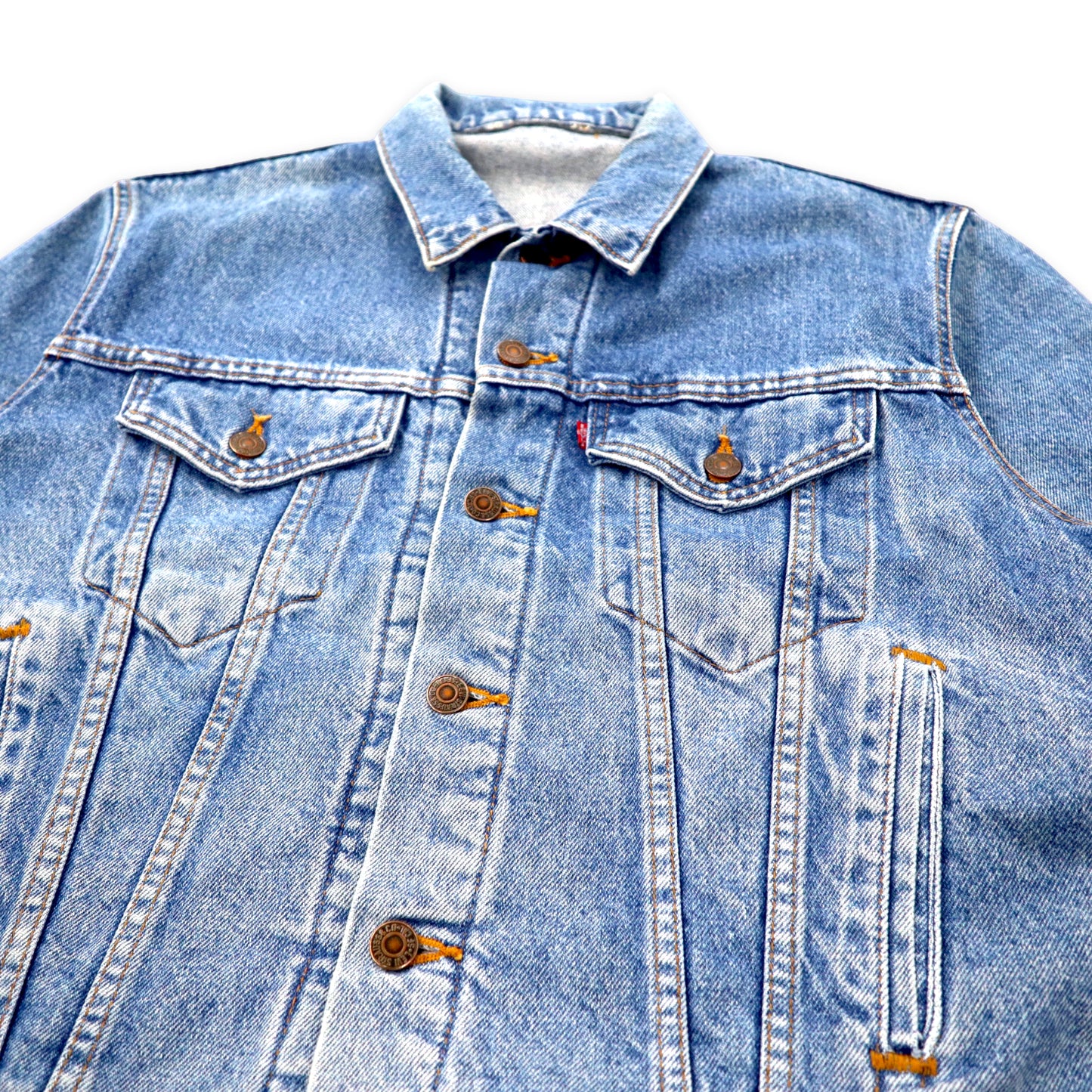 Levi's USA製 70年代 4th デニムジャケット Gジャン M ブルー アイスウォッシュ ボタン裏527 70505
