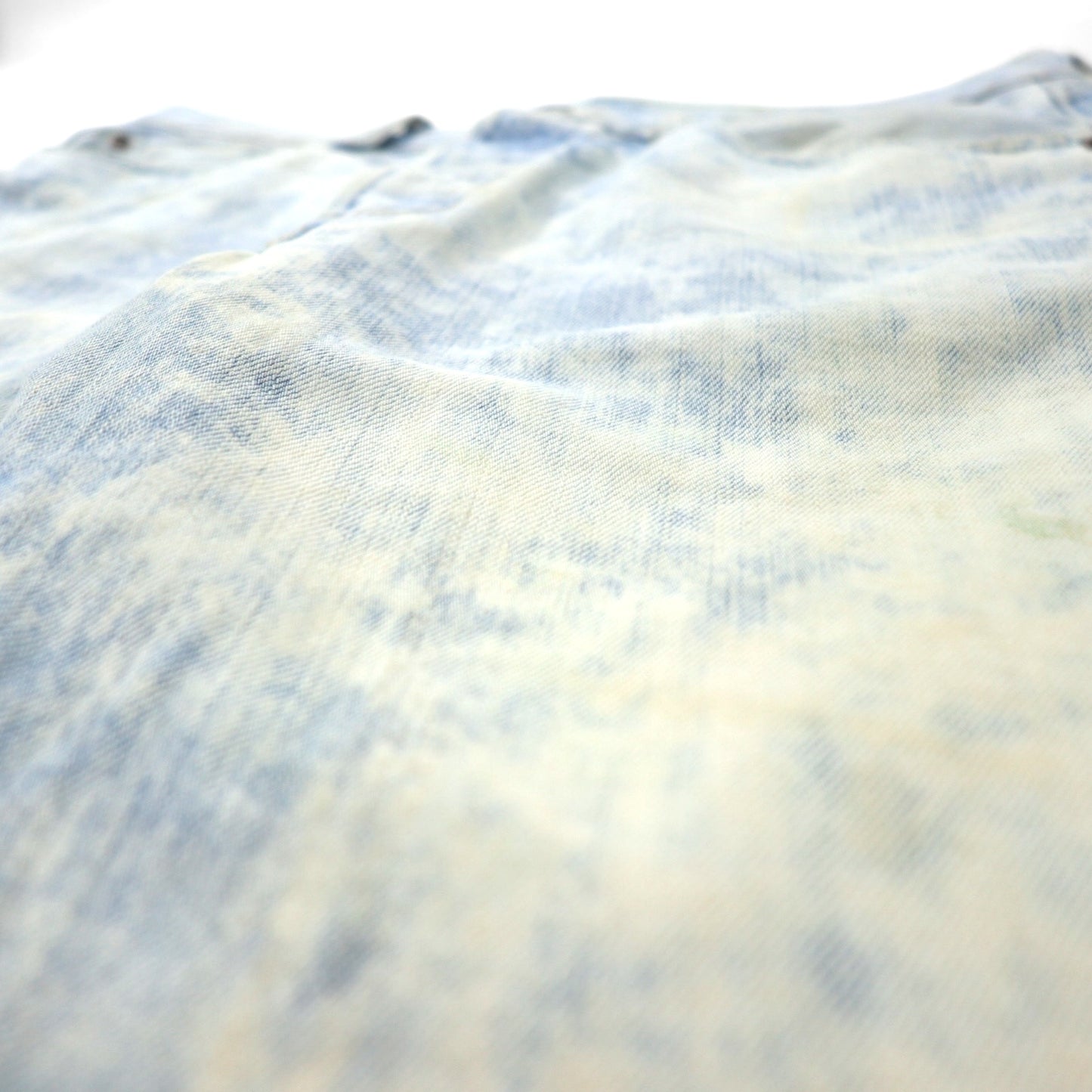 Levi's 501 ケミカルウォッシュ カットオフ ショート デニムパンツ ハーフパンツ L ブルー コットン ボタンフライ