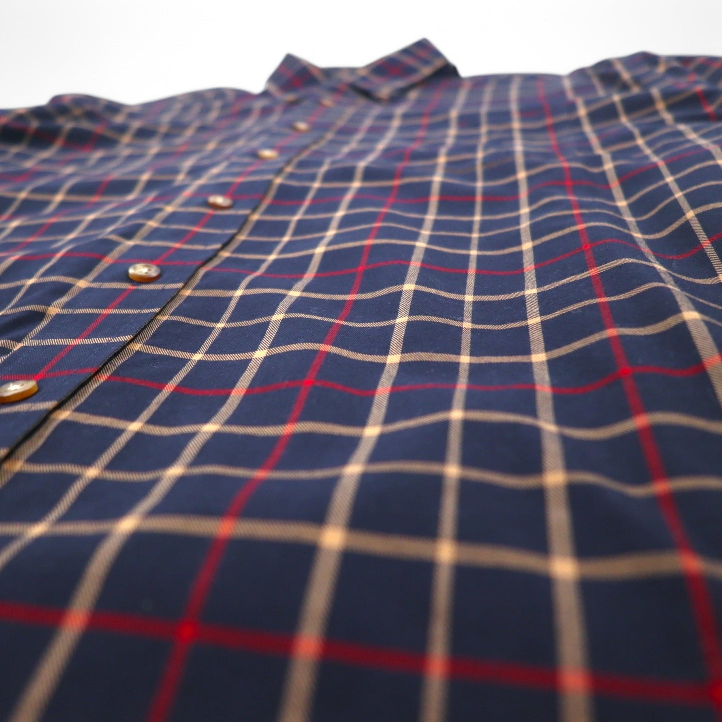 Brooks Brothers 346 ボタンダウンシャツ L ネイビー チェック コットン ビッグサイズ ノンアイロン