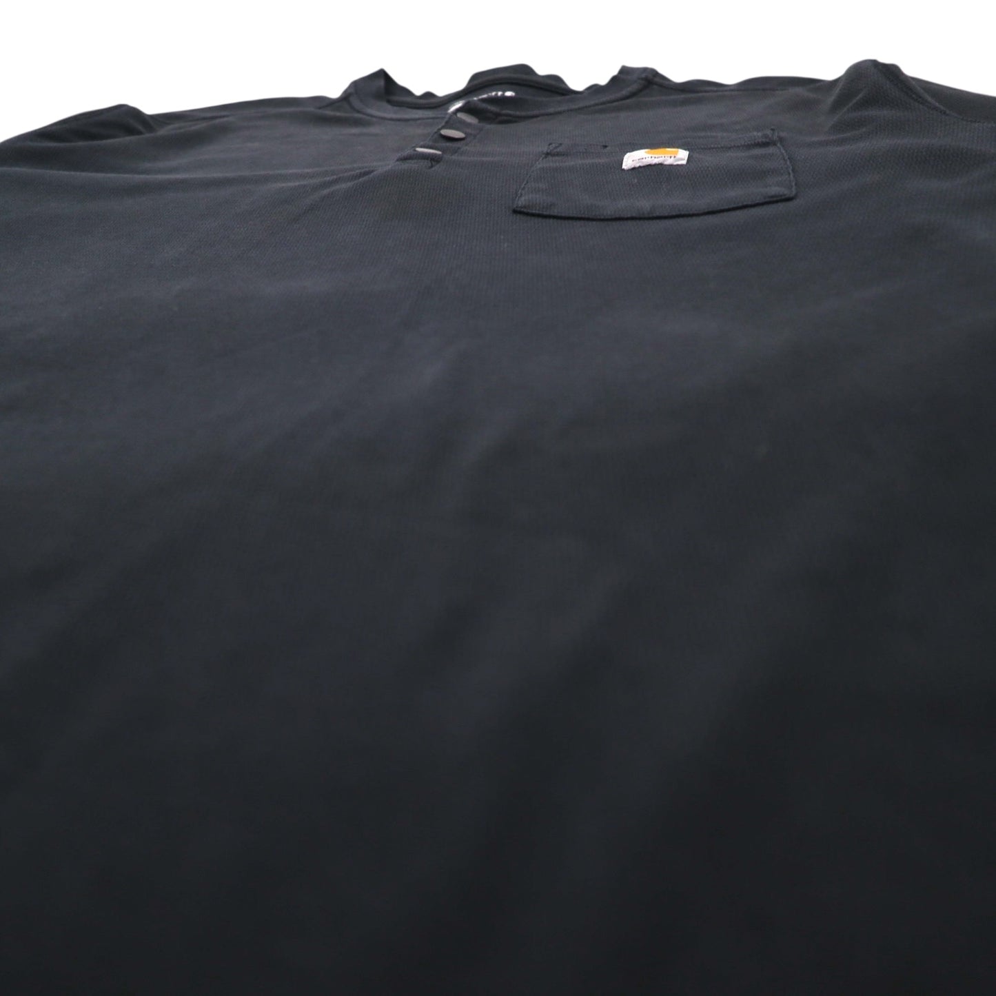 Carhartt Heavyweight Long Sleeve Thermal Henley T-Shirt 2XL Relaxed Fit Black 104429 TK4429