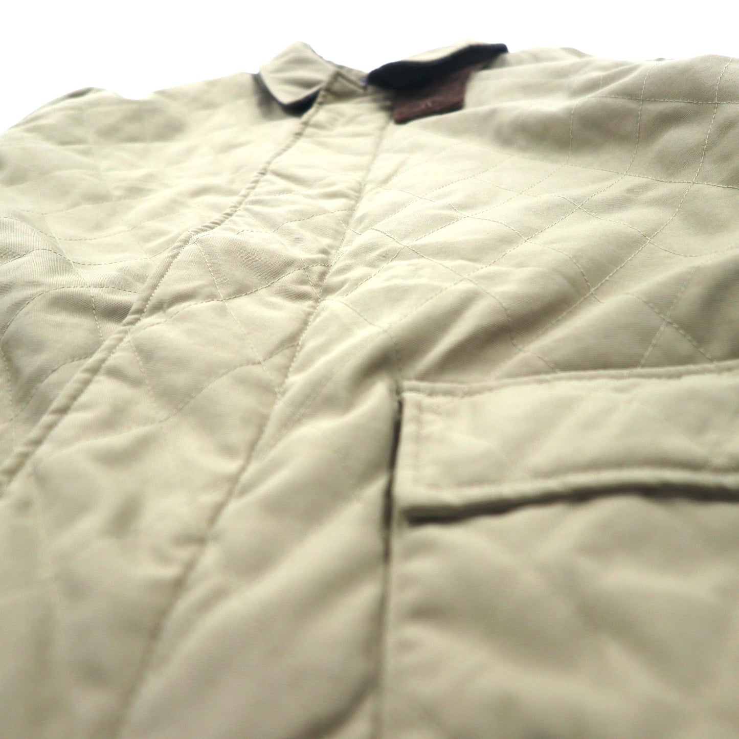 DANIEL CREMIEUX COLLECTION Quilted Jacket L Beige Nylon Padded Chin Strap