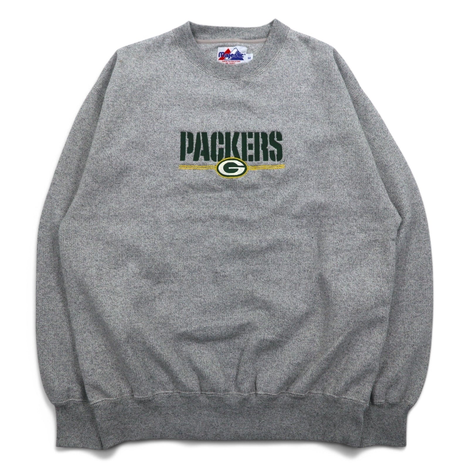 NFL パッカーズ マジェスティック プリントスウェット XL グレー 古着 