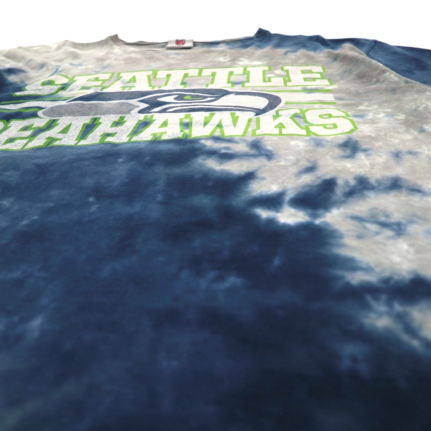 NFL TEAM APPAREL タイダイ Tシャツ L グレー ネイビー SEATTLE HAWKS シアトル・シーホークス