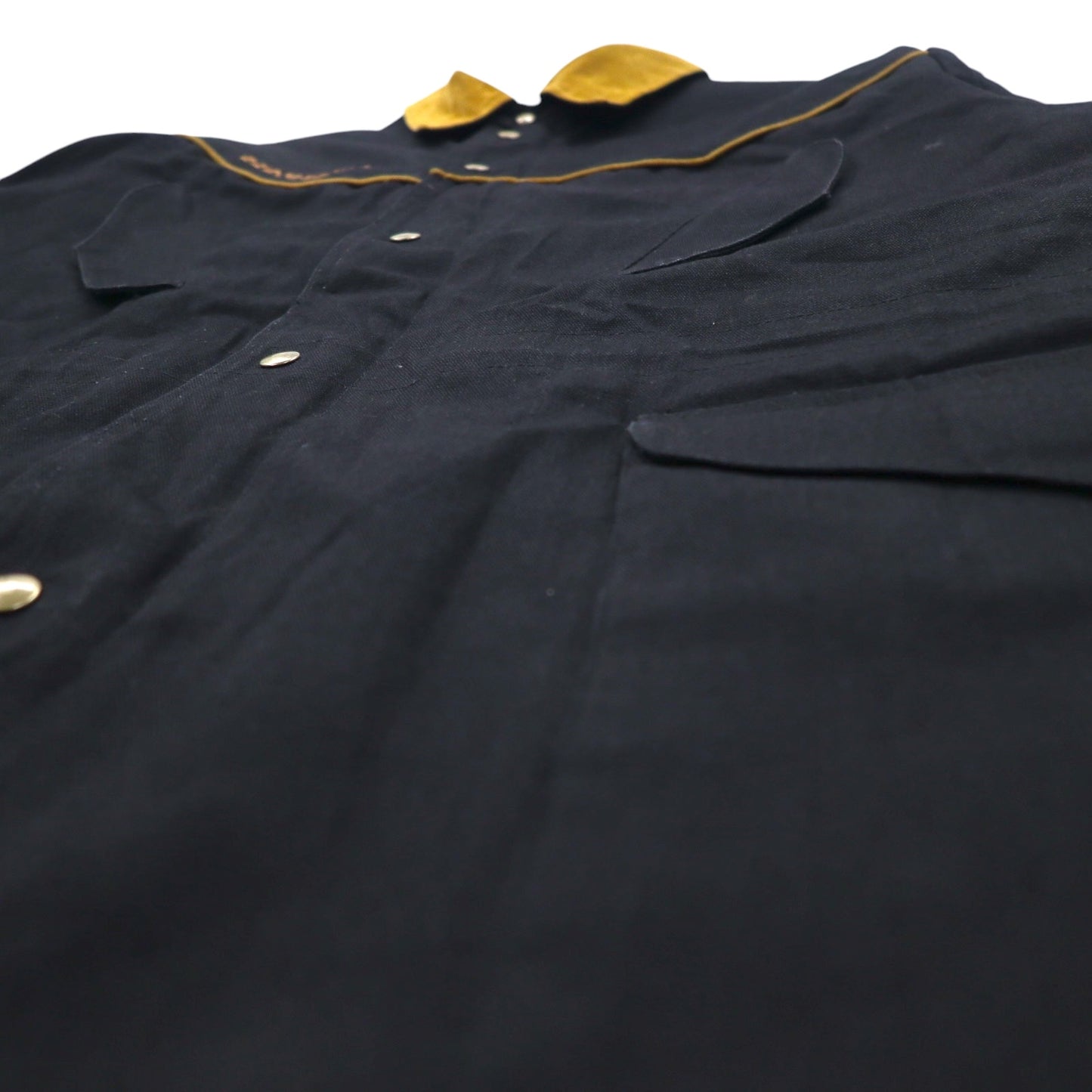 カナダ製 CCJ ドリフターコート ダック ウエスタン ジャケット L ブラック 襟コーデュロイ ドローコード