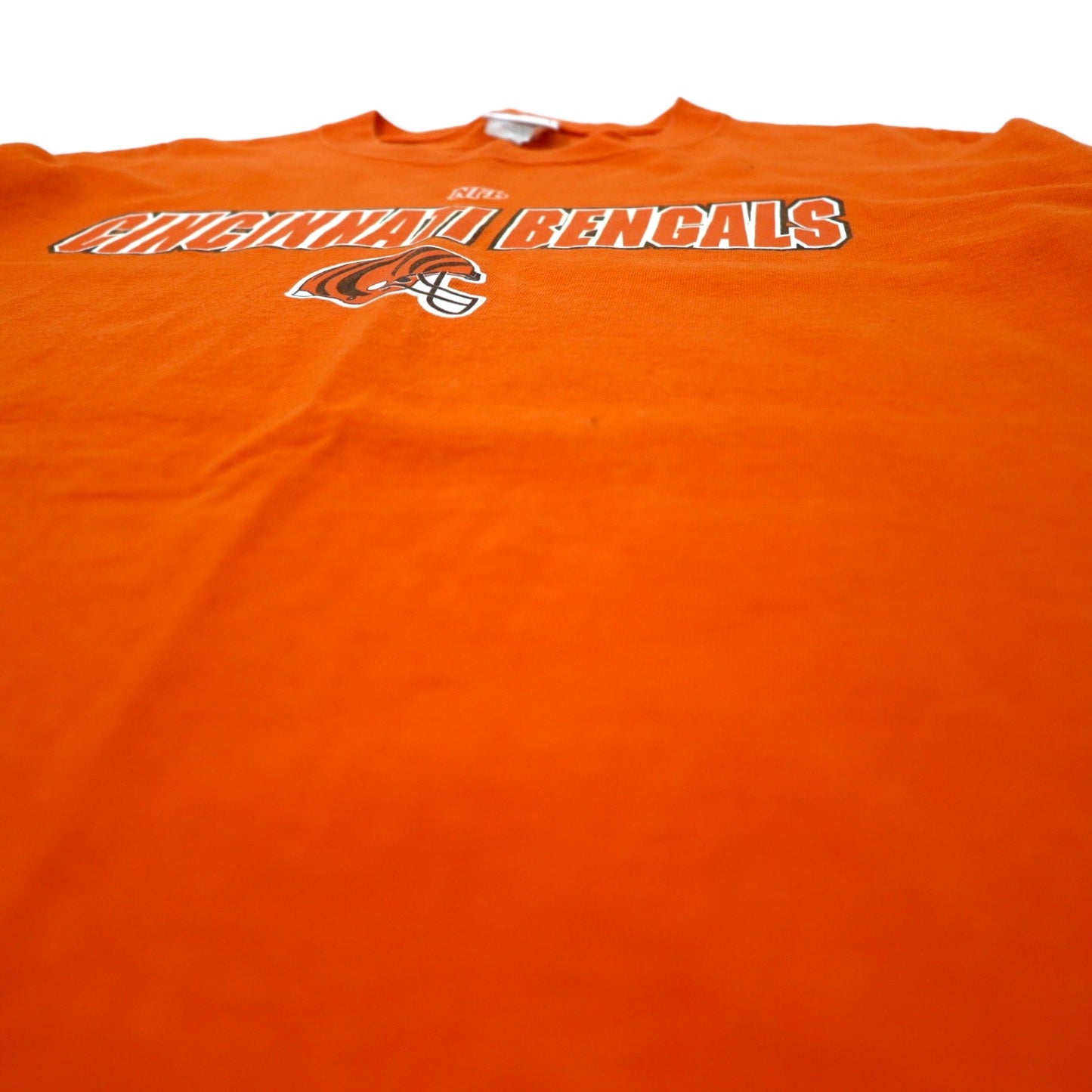 USA製 90年代 NFL プリント Tシャツ L オレンジ コットン CINCINNATI BENGALS