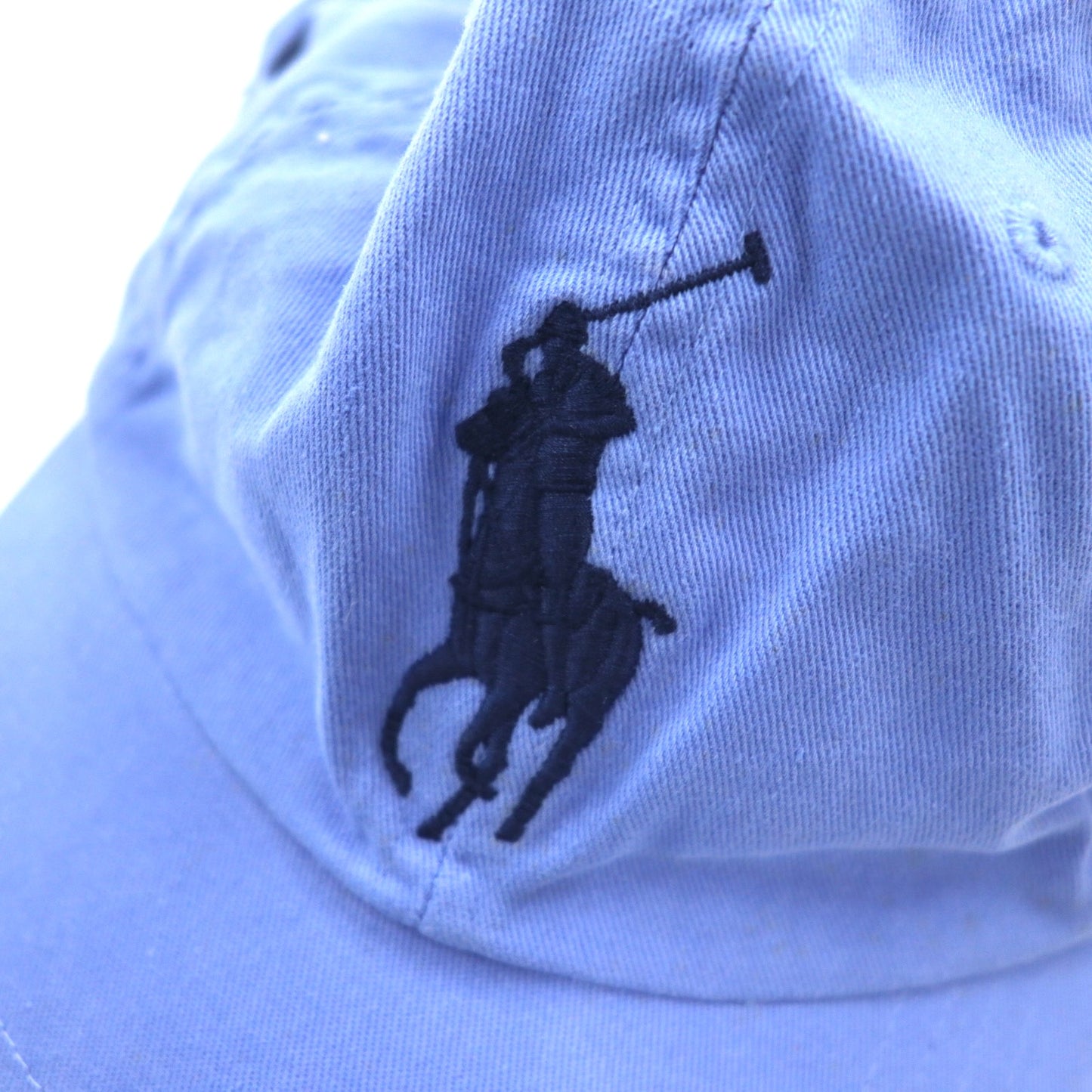 Polo by Ralph Lauren ビッグポニー刺繍 6パネルキャップ FREE ベルト ブルー コットン