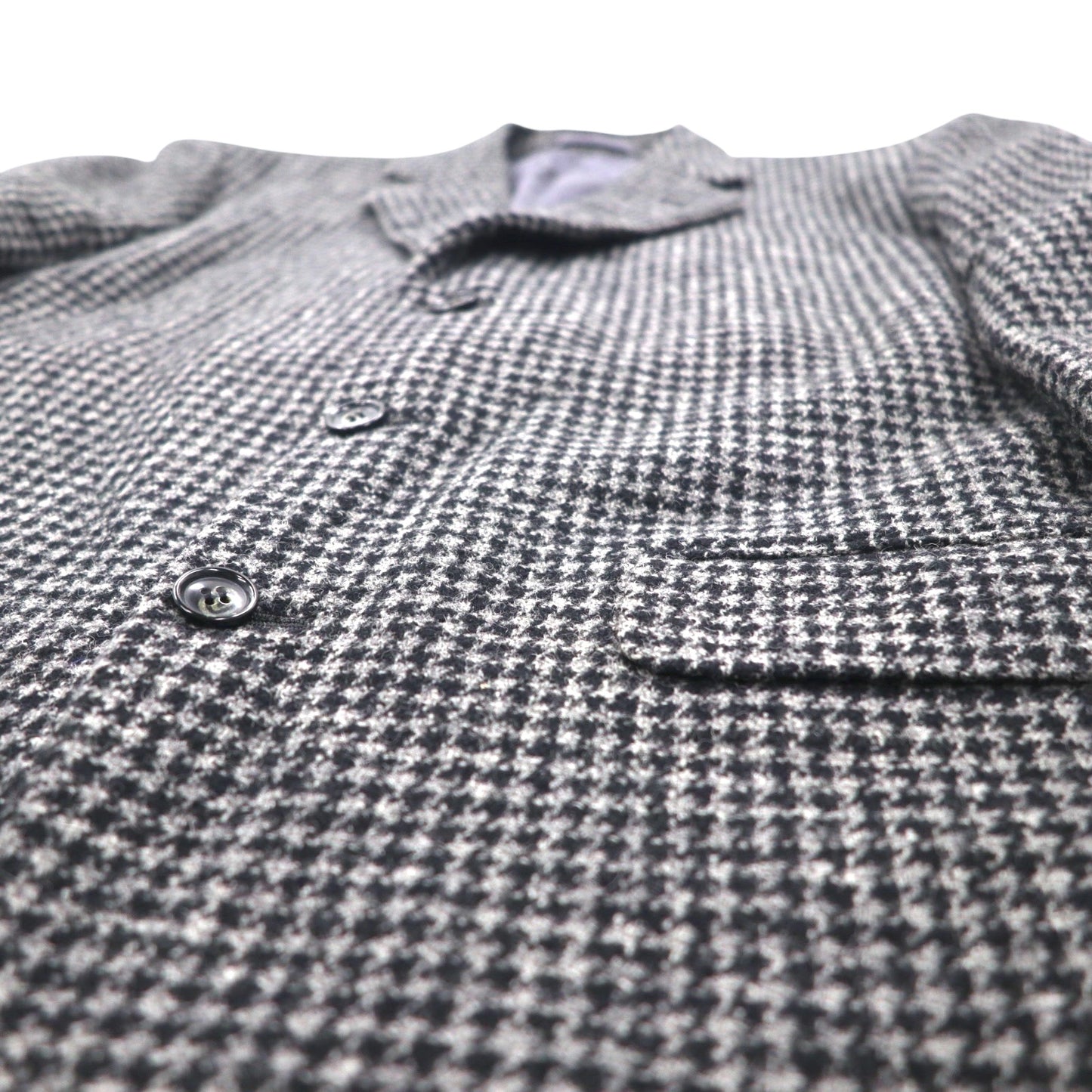 90s Vintage Blazer DOMINIQUE MORLOTTI 千鳥格子 3B ツイード テーラードジャケット M グレンチェック 日本製