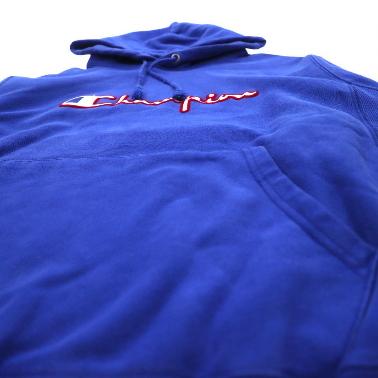 Champion リバースウィーブ REVERSE WEAVE プルオーバーパーカー XL ブルー スクリプトロゴ 青単タグ 復刻 ホンジュラス製