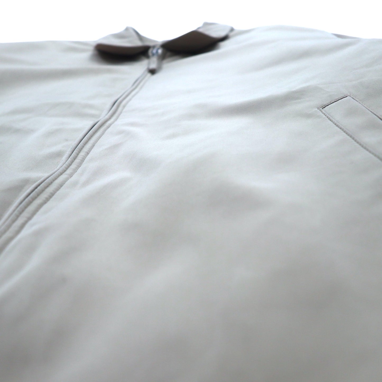 claiborne Polytech Swing Top Harrington Jacket M Beige Polyester