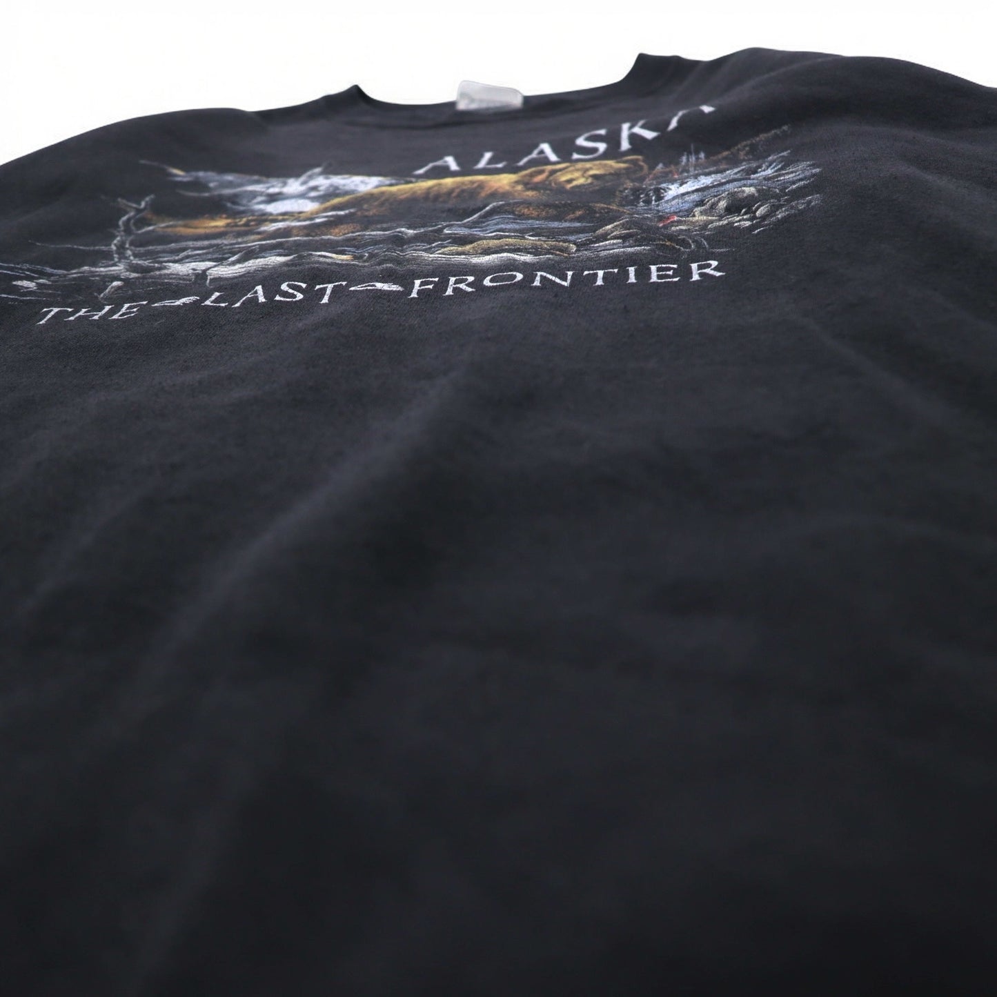 Vintage 90s Mexico Made Graphic Sweatshirt SANTEE スウェット L ブラック ALASKA メキシコ製