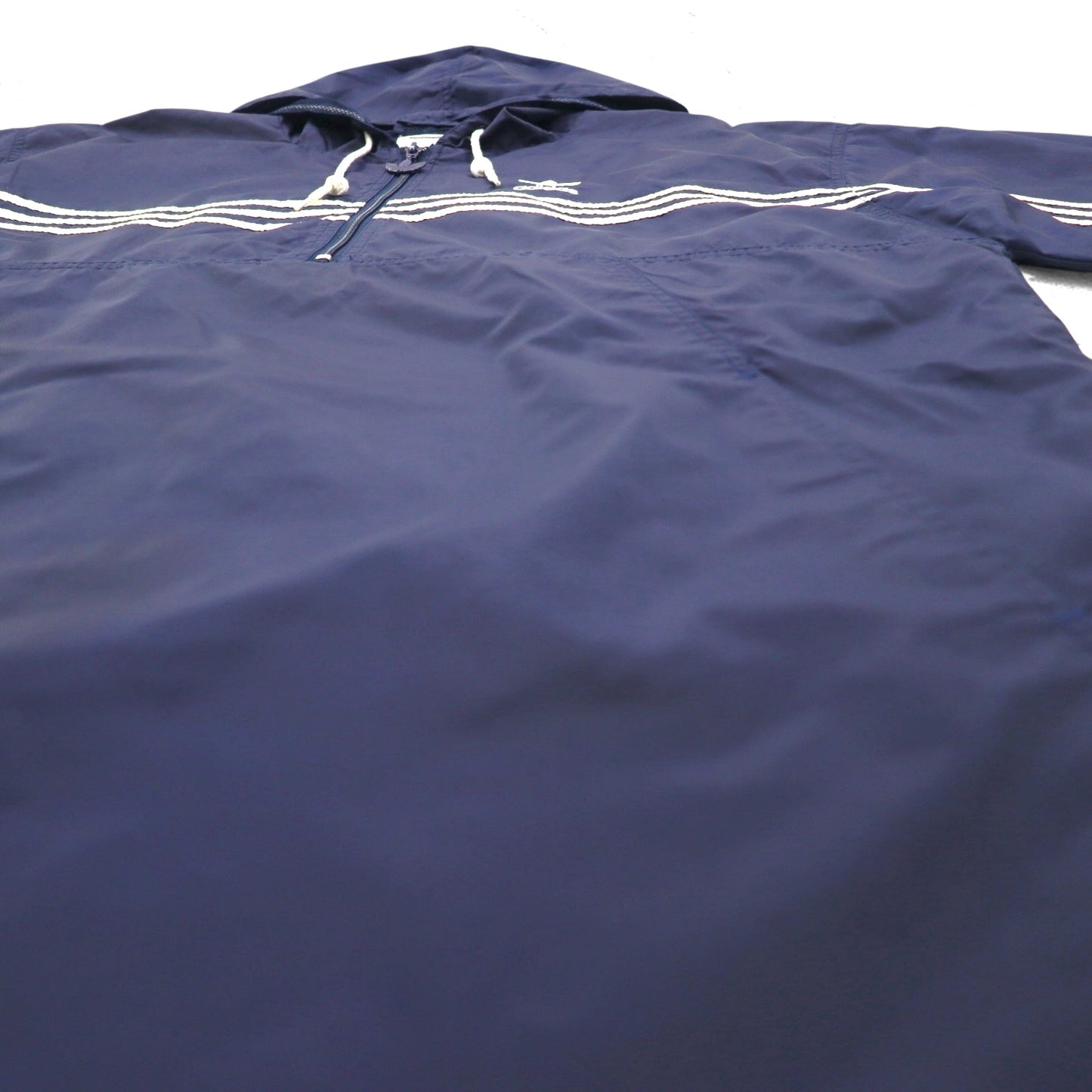 adidas 90年代 ハーフジップ アノラックパーカー XL ネイビー ナイロン メッシュライナー 3ストライプ トレフォイルロゴ