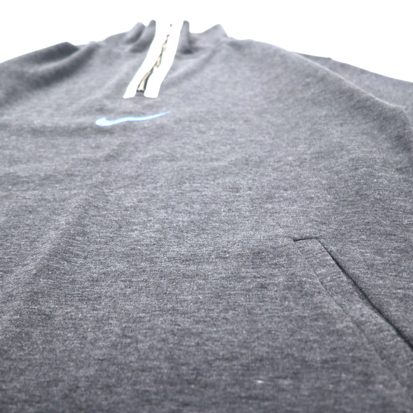 NIKE 90年代 ハーフジップ スウェット M グレー ポリエステル コットン 銀タグ センタースウォッシュロゴ刺繍 USA ATHLETES SPORT