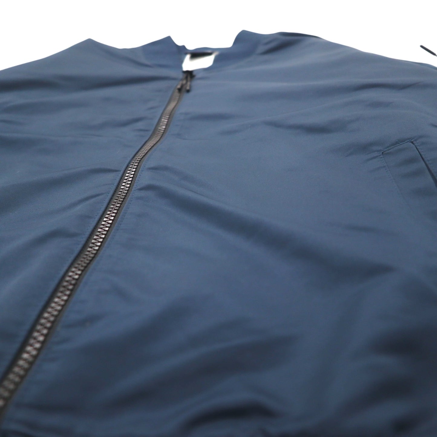 new balance サテン ボンバージャケット フライトジャケット L ネイビー ポリエステル AWJ81501