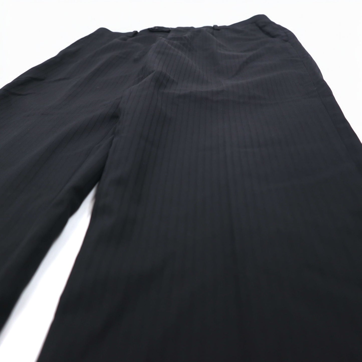 BURBERRY 2B スーツ セットアップ L ブラック シャドウ ストライプ ウール 日本製