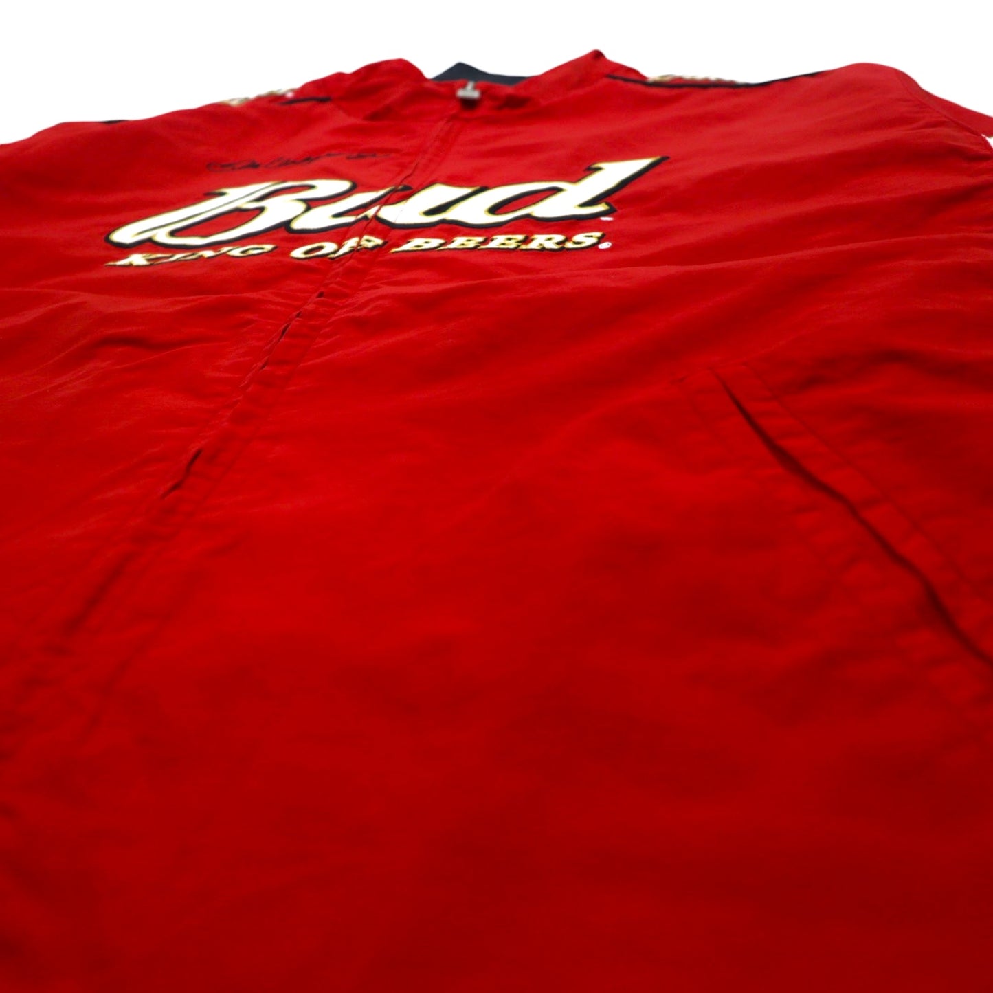 CHASE AUTHENTICS バドワイザー Budweiser レーシングジャケット M レッド ナイロン