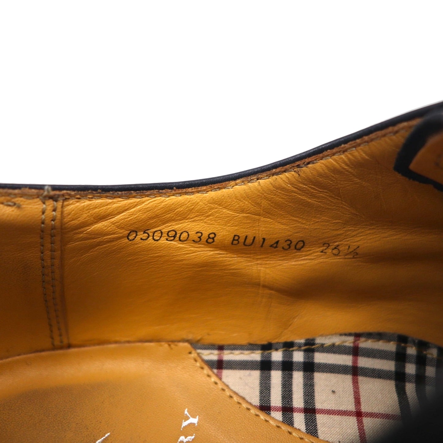 BURBERRY スプリットトゥ Uチップ ドレスシューズ 26.5cm ブラック レザー 外羽根 BU1430