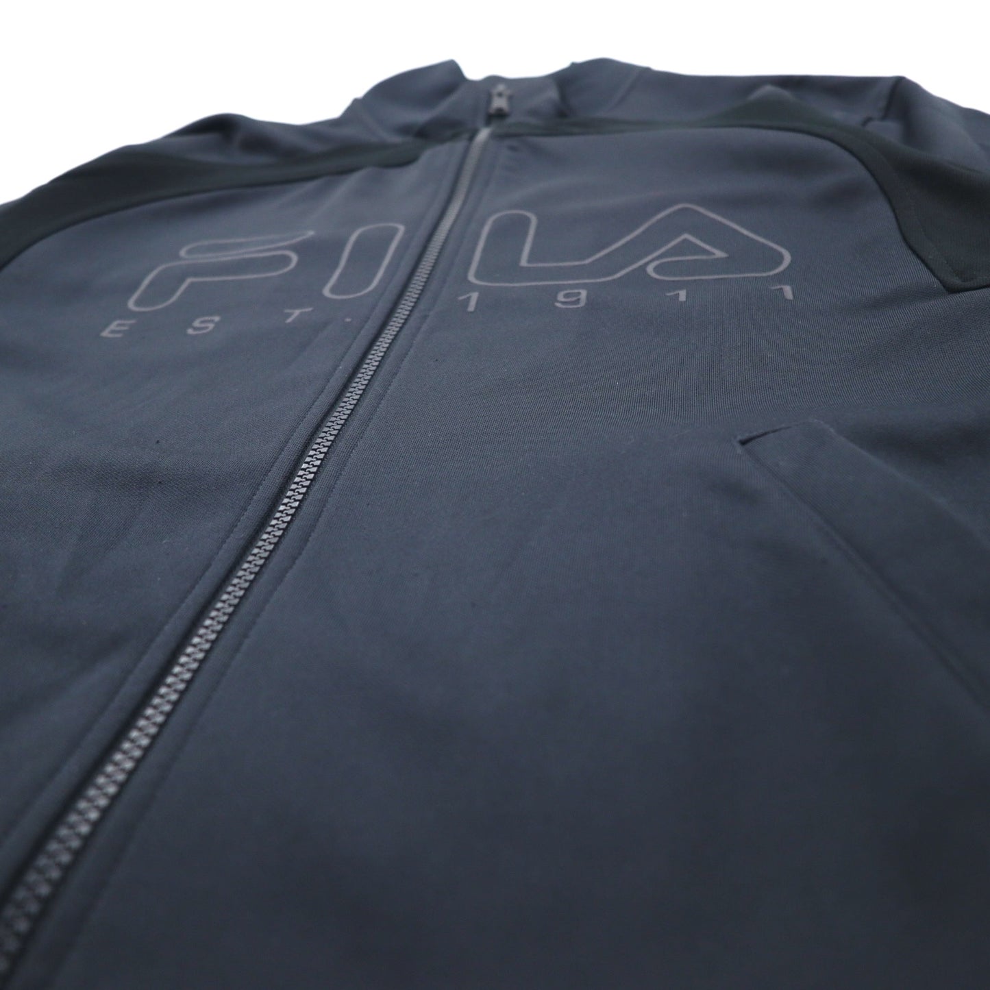 F-BOX by FILA ハイネック スタンドカラー トラックジャケット ジャージ M ネイビー ロゴプリント