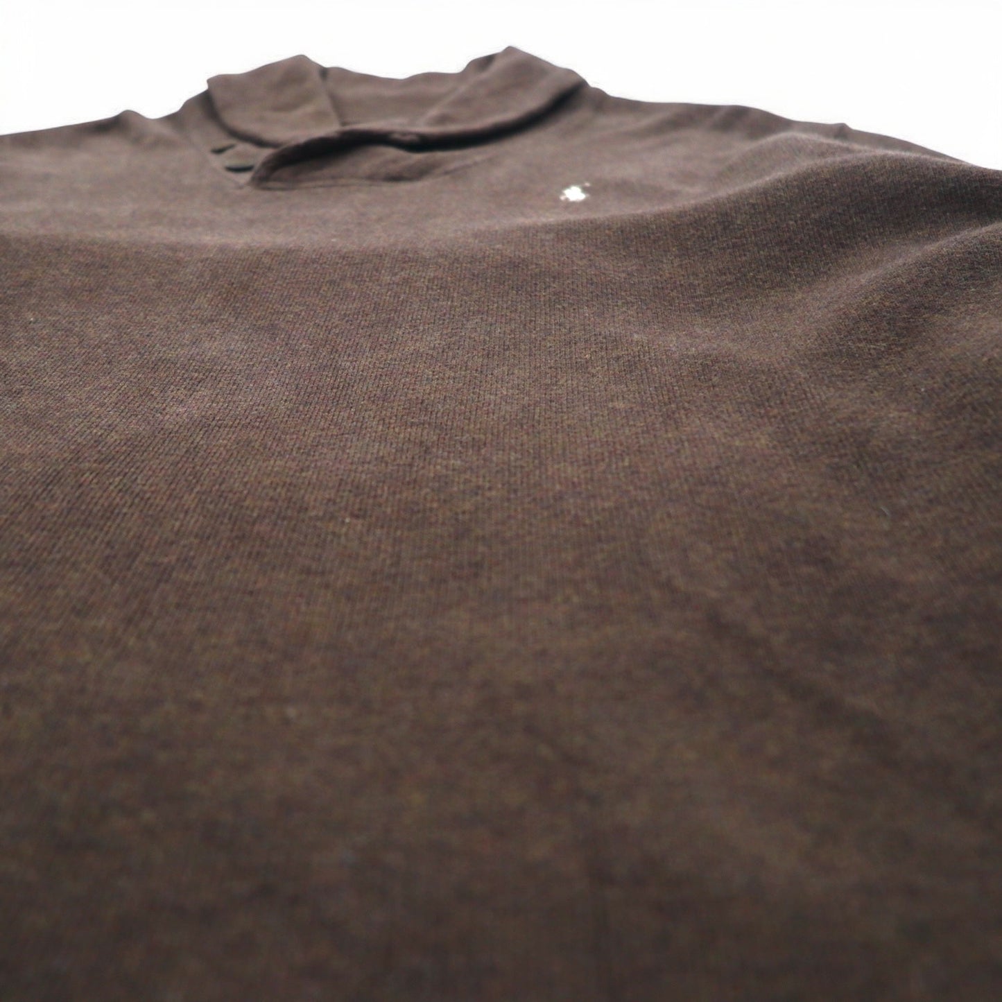 Polo by Ralph Lauren ショールカラー エルボーパッチ ニット XL ブラウン スモールポニー刺繍