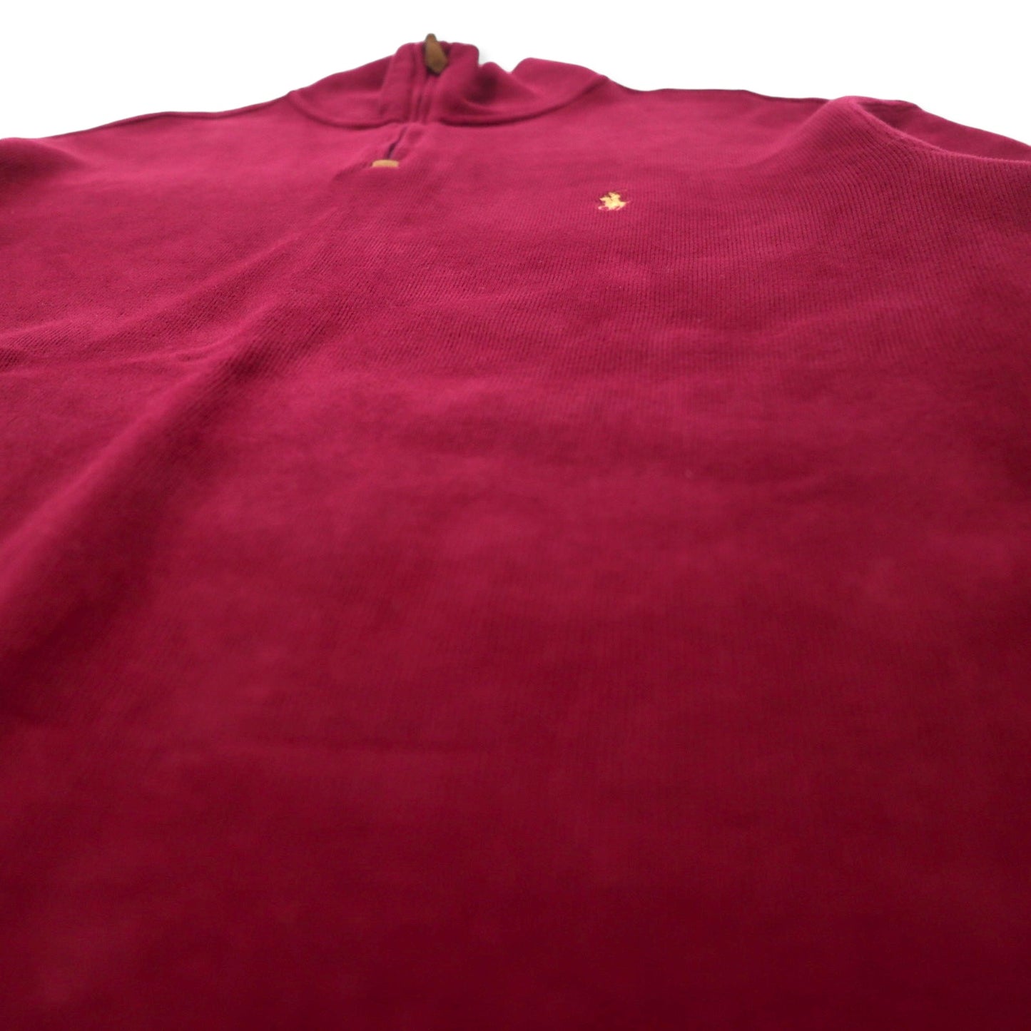 Polo by Ralph Lauren ハーフジップ スウェット L ボルドー コットン スモールポニー刺繍