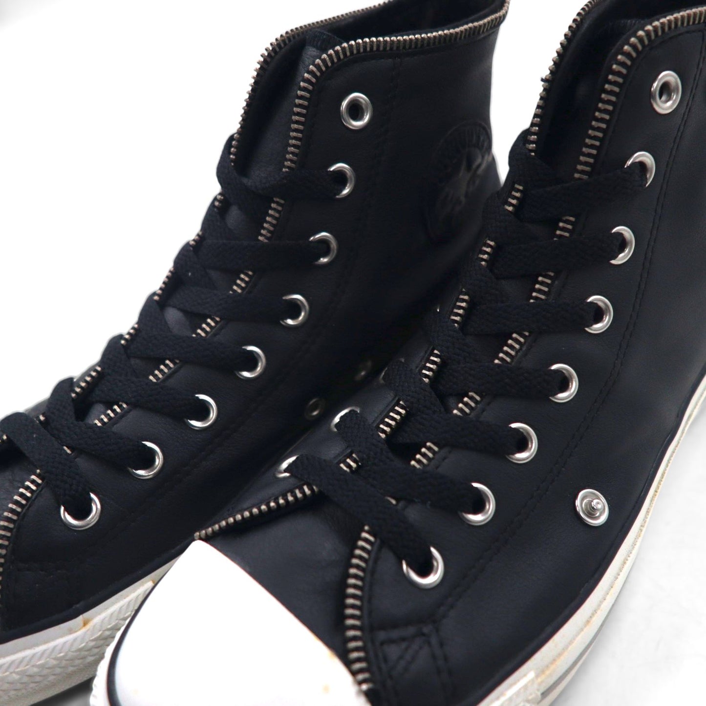CONVERSE All Star Leather Zip Hi High-top Sneakers, Size 28cm, Zip Design