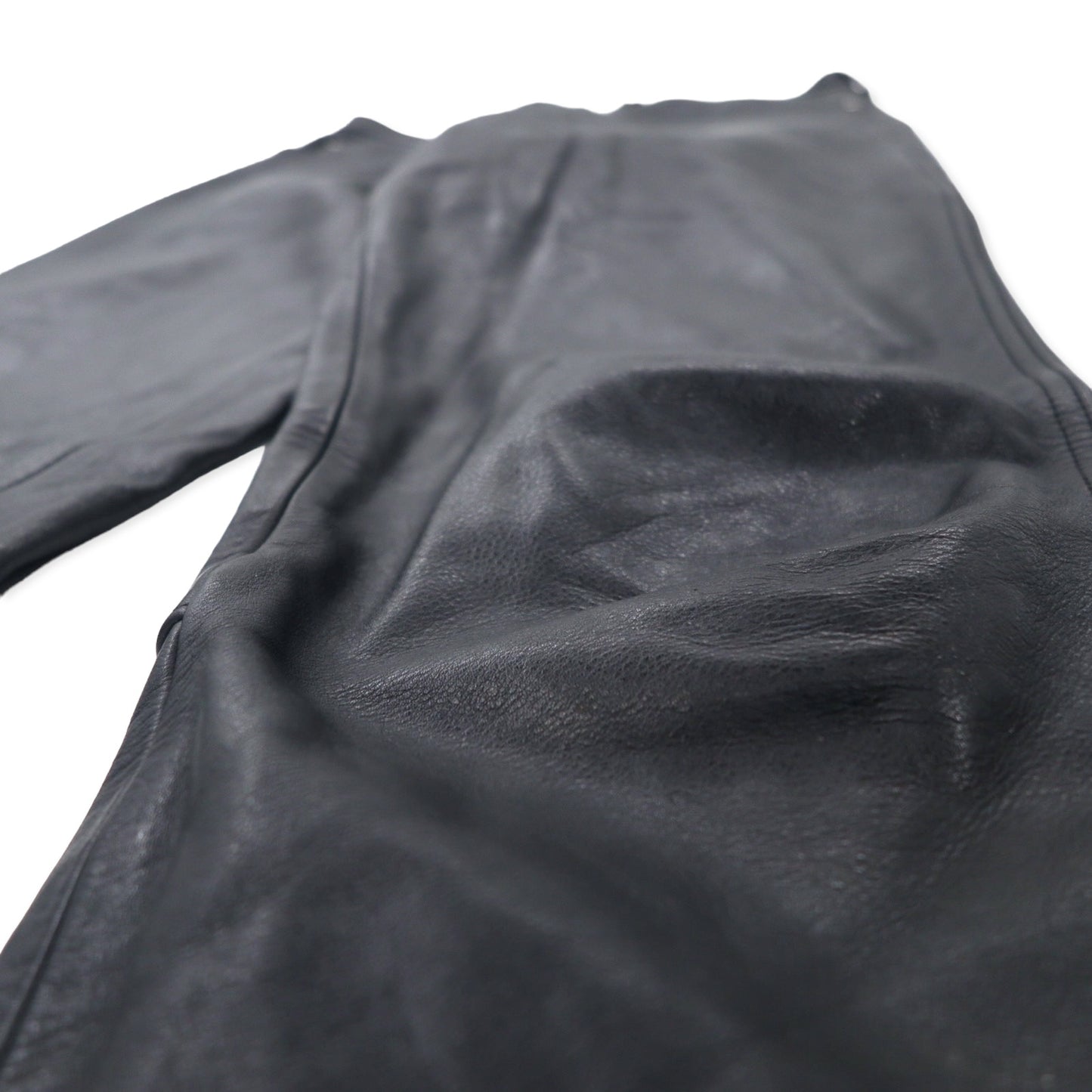 BLACK ROOSTER レザーパンツ 50 ブラック ジッパーフライ