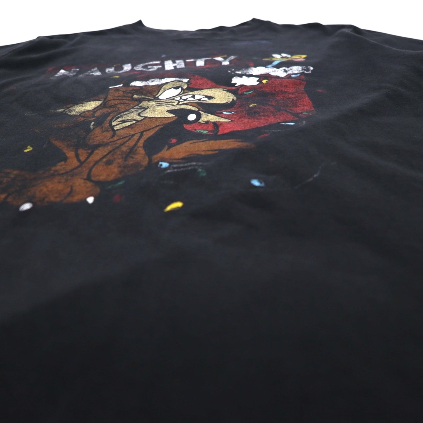 Warner Bros. ルーニー・テューンズ LOONEY TUNES アニメ キャラクター プリント Tシャツ L ブラック NAUGHTY