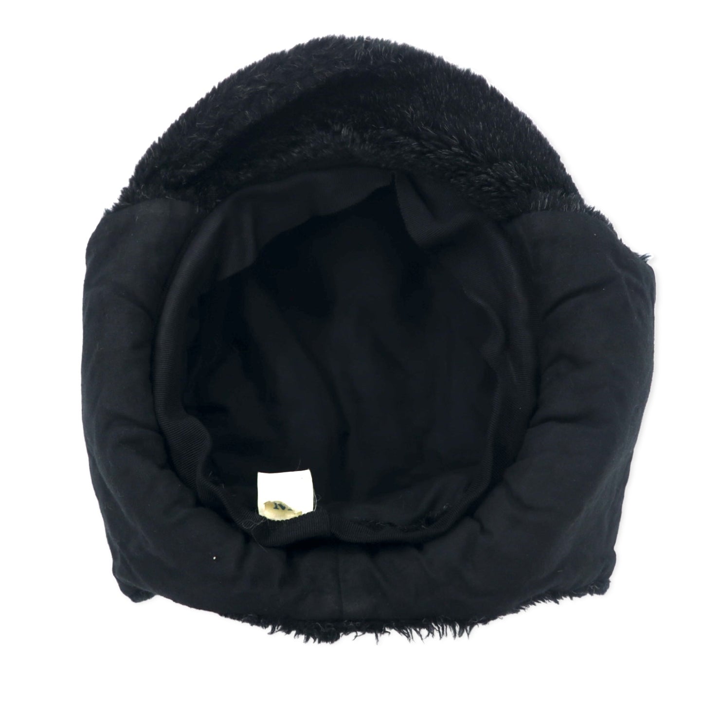 alice auaa fur hat with ears flight cap M black acrylic