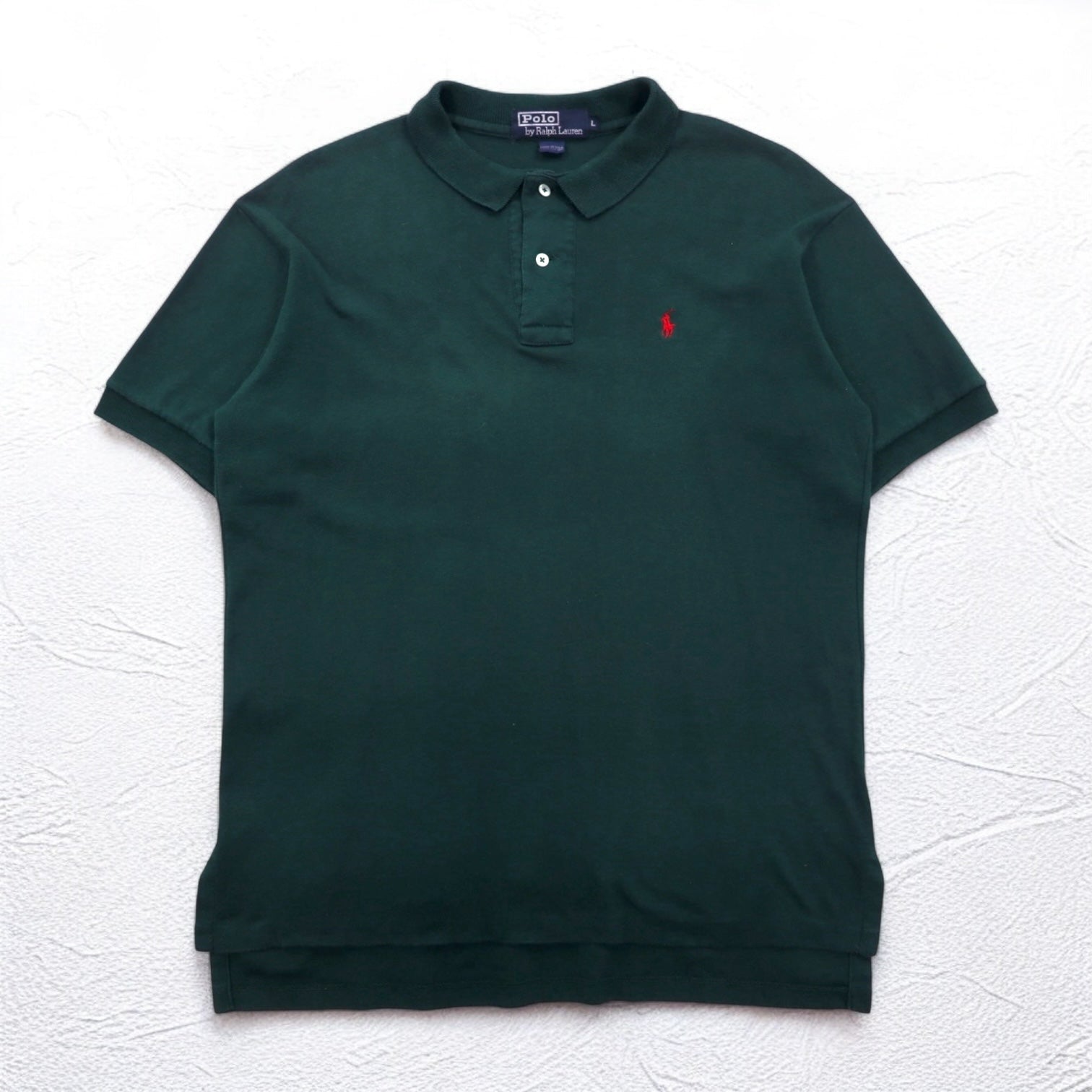 Polo by Ralph Lauren 90s USA Made Polo Shirt L Green Cotton Small