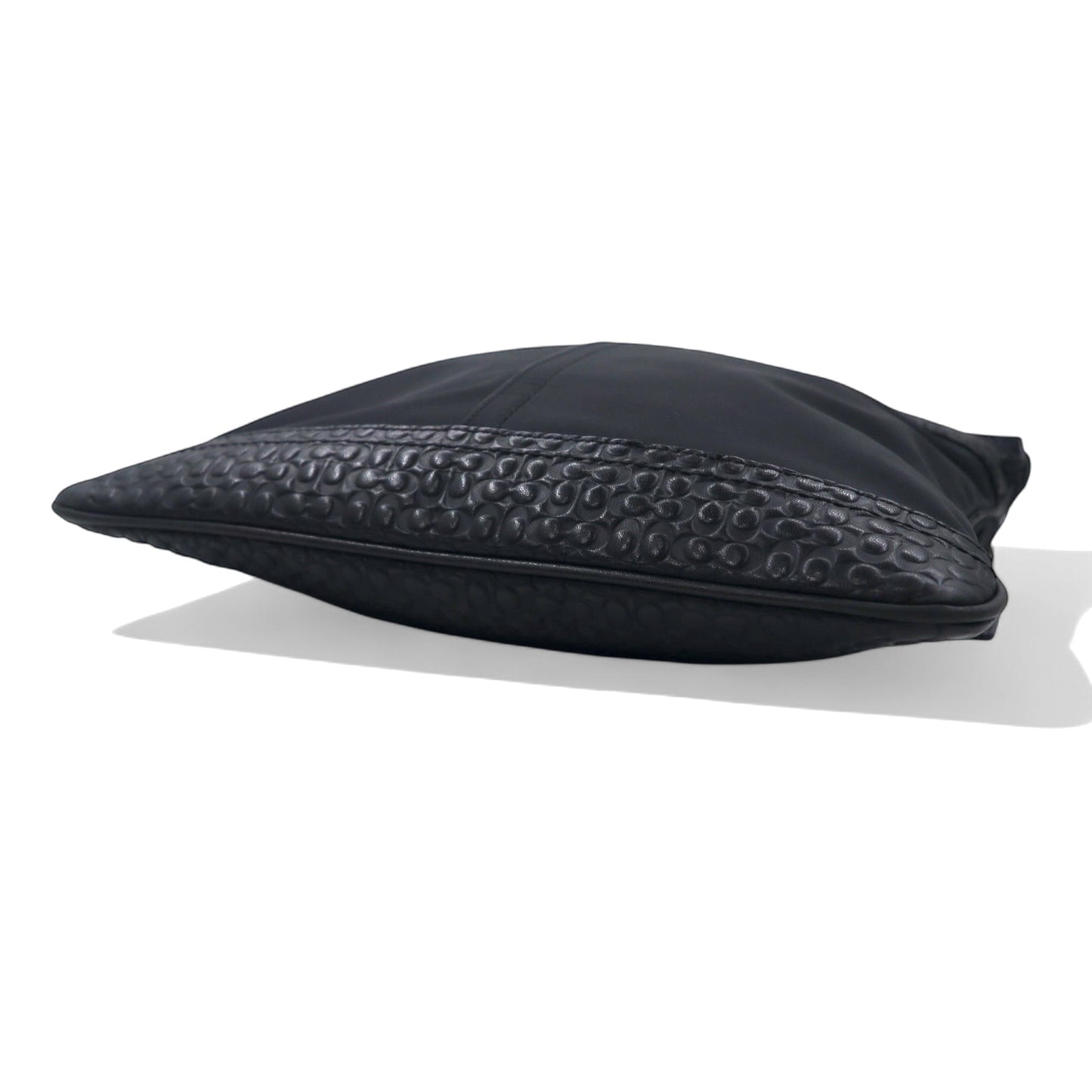 COACH Leather Shoulder Bag Mini Signature Black Nylon F70597