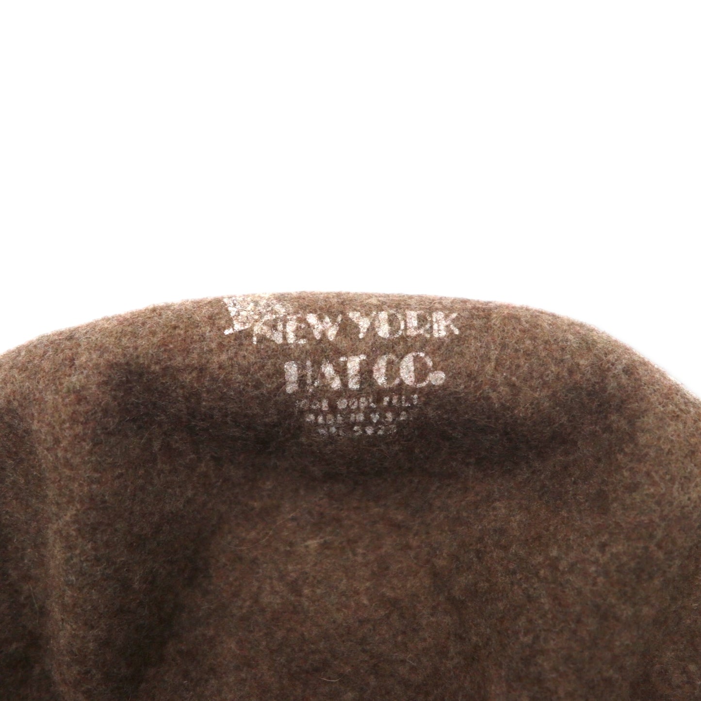 NEW YORK HAT CO. Felt bucket hat brown wool made in USA