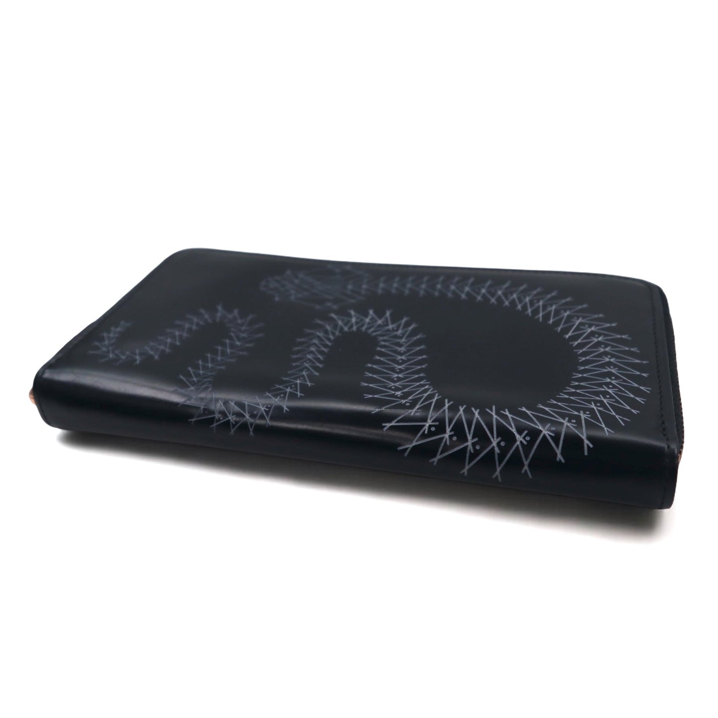 Berluti ラウンドジップ 長財布 Scott Campbell Tattoo コラボレーション カーフ レザー ブラック