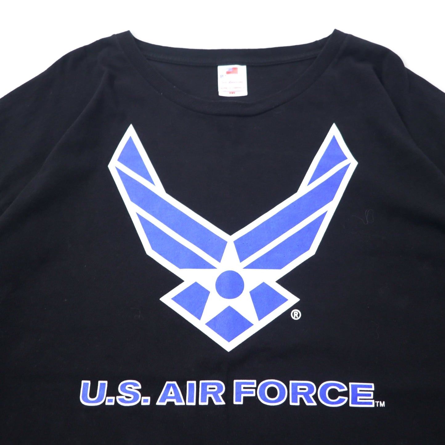 US AIR FORCE US Military Print T-Shirt 2XL Black Cotton Military BAYSIDE MADE TEE