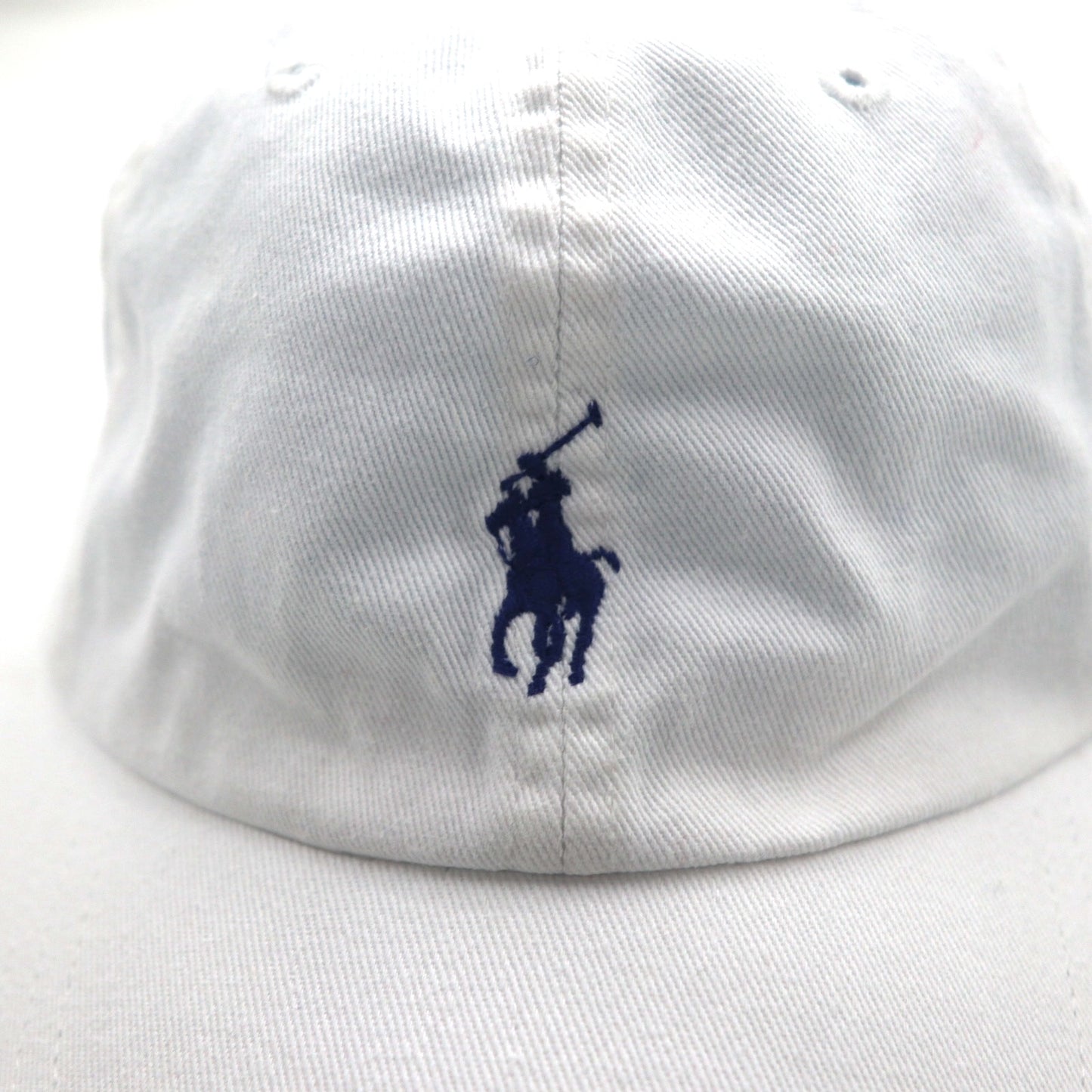 POLO RALPH LAUREN 6パネルキャップ FREE ベルト ホワイト コットン スモールポニー刺繍