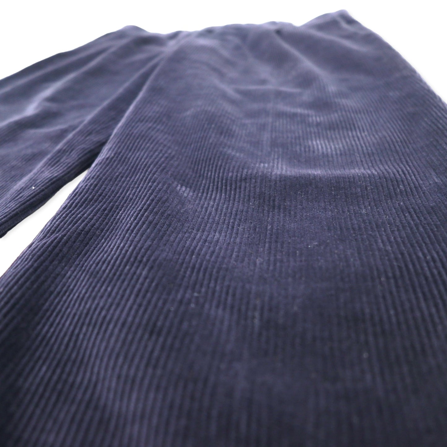 BURBERRY ワイドシルエット タック コーデュロイパンツ 46 ネイビー コットン スペイン製