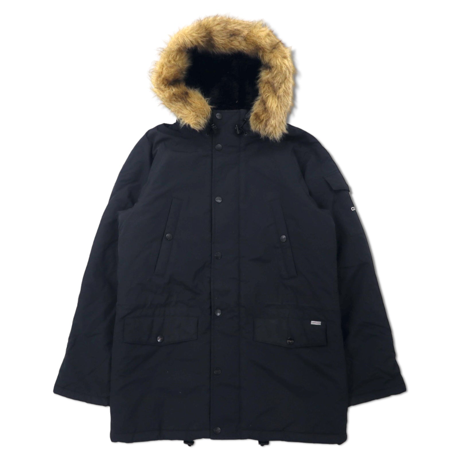 CARHARTT N-3B Puffer Jacket L Black Nylon French Fur Detachable Draw Code Anchorage  Parka – 日本然リトテ