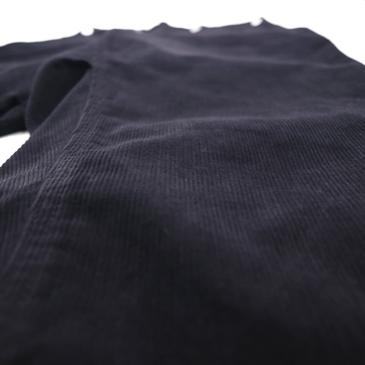 TUKI Corduroy Pants, Type 3, Wide Leg Marine Pants, Size M, Black, 0032C, Made in Japan