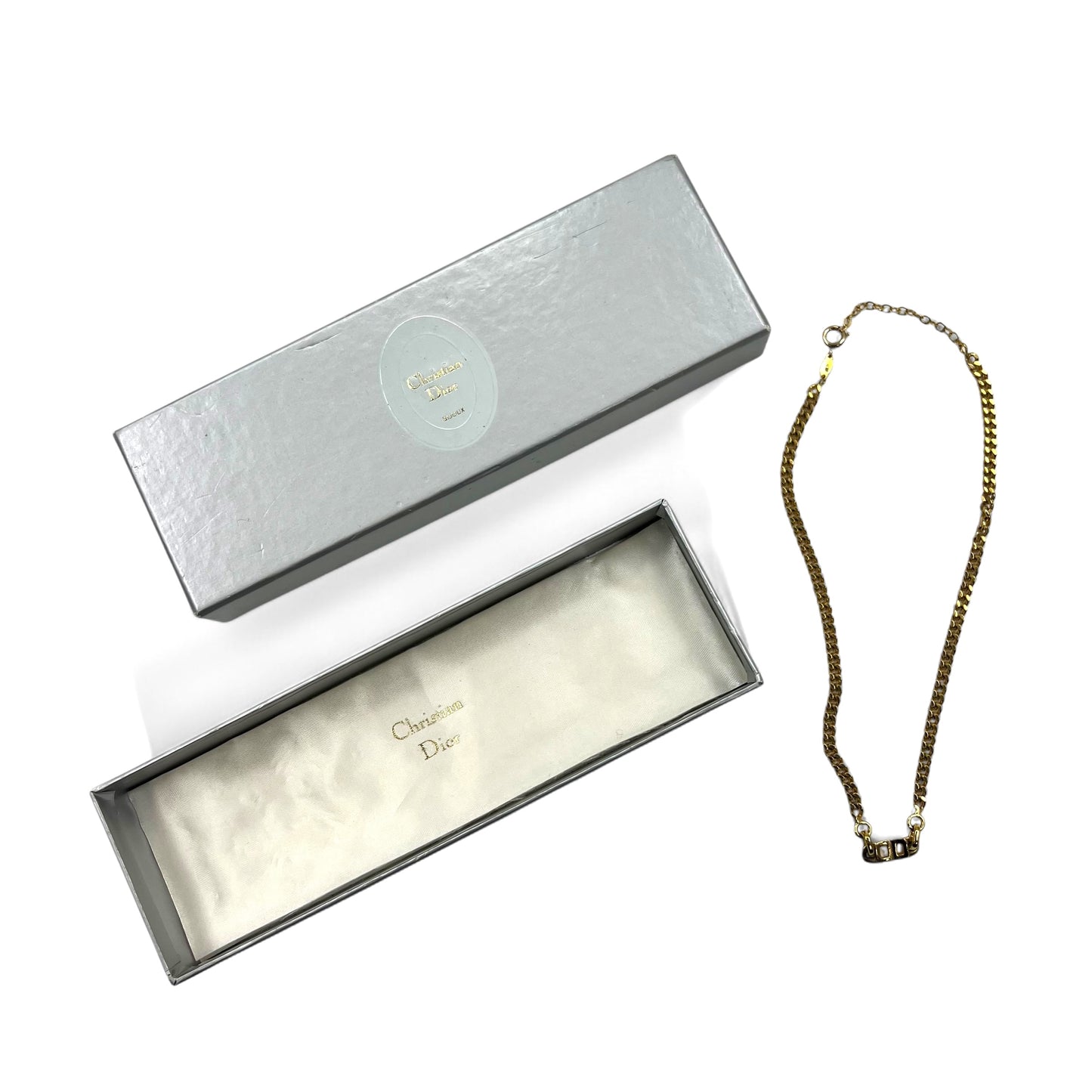 Christian Dior Made in Germany Vintage 2WAY Choker 2-Row Bracelet Kihei Gold CD Logo GERMANY Engraved