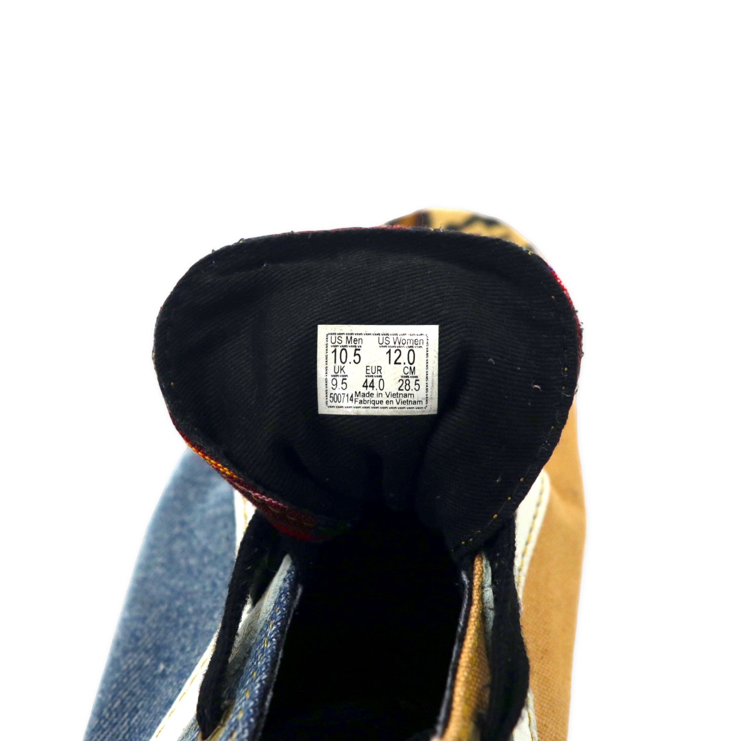 VANS sneakers 28.5cm multicolor different materials switching leopard denim BOLD NI ULTRACUSH VN0A3WLPT7Y