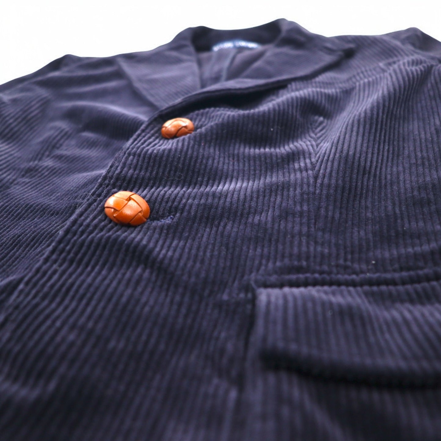 RALPH LAUREN 90年代 コーデュロイ ブレザー 2B テーラードジャケット XL ネイビー くるみボタン