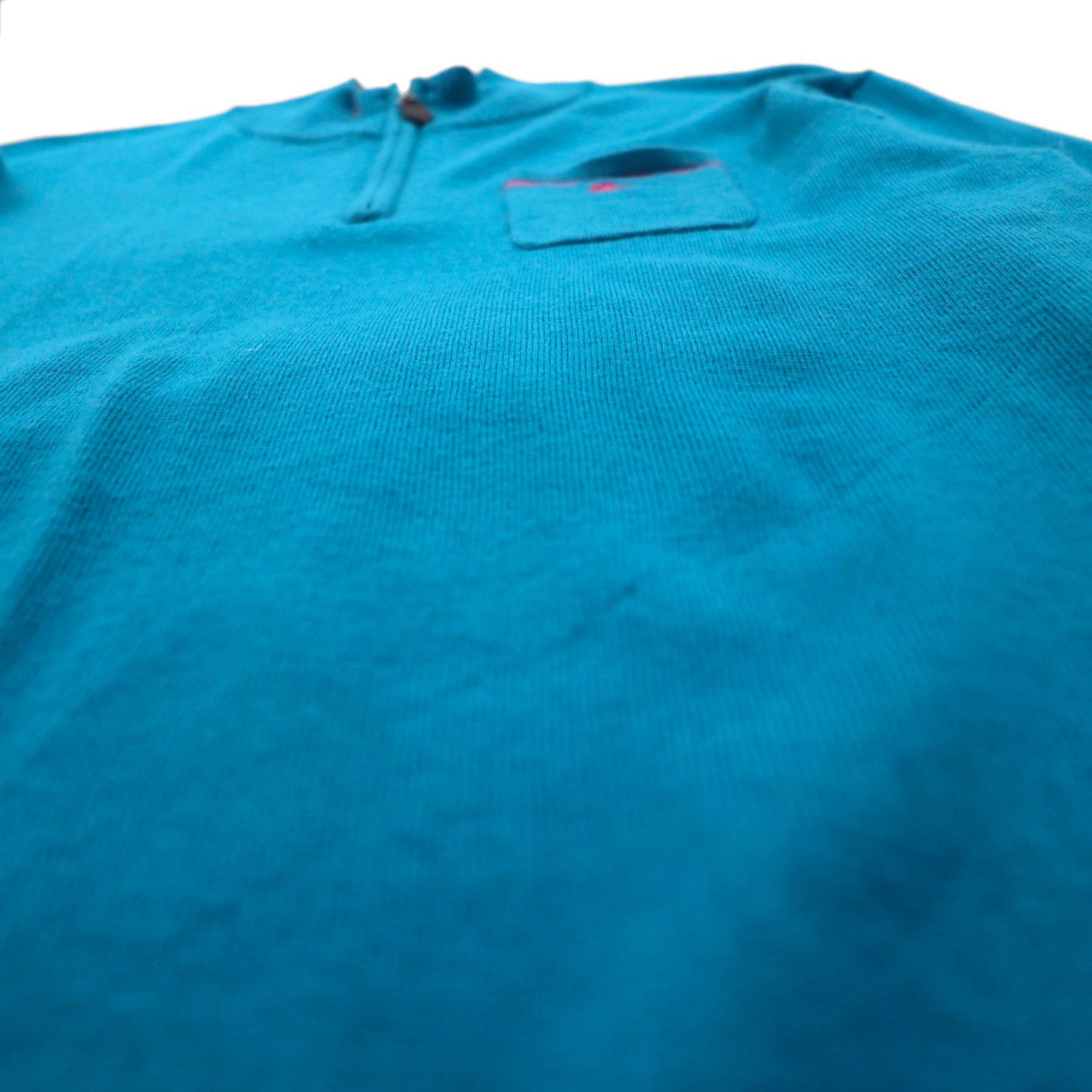 BURBERRY BLACK LABEL Half-Zip Driver's Knit Sweater, Size L, Lambswool, with Chest Pocket