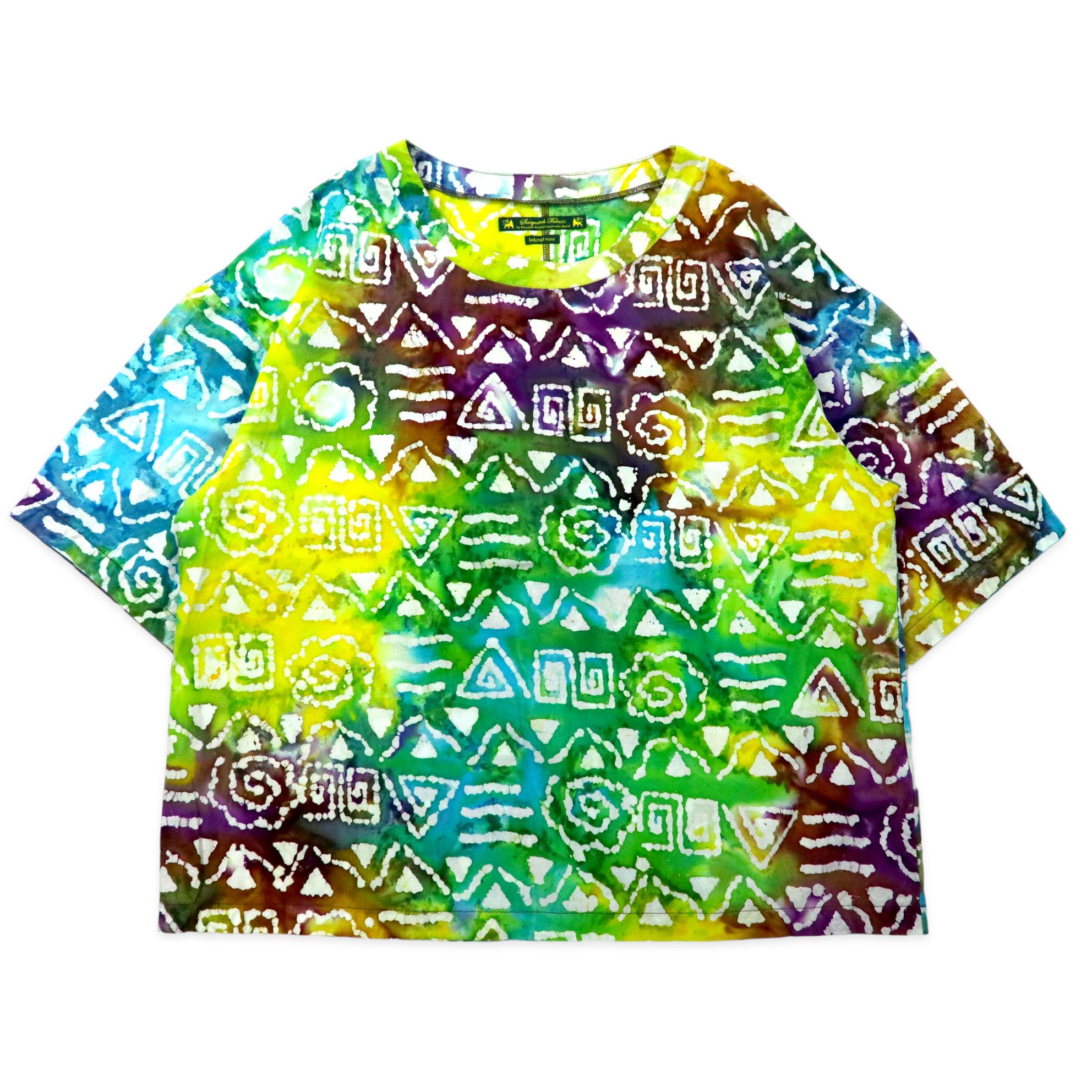 Sasquatchfabbrix. Tie Dye Smock T-shirt L Multicolor Patterned